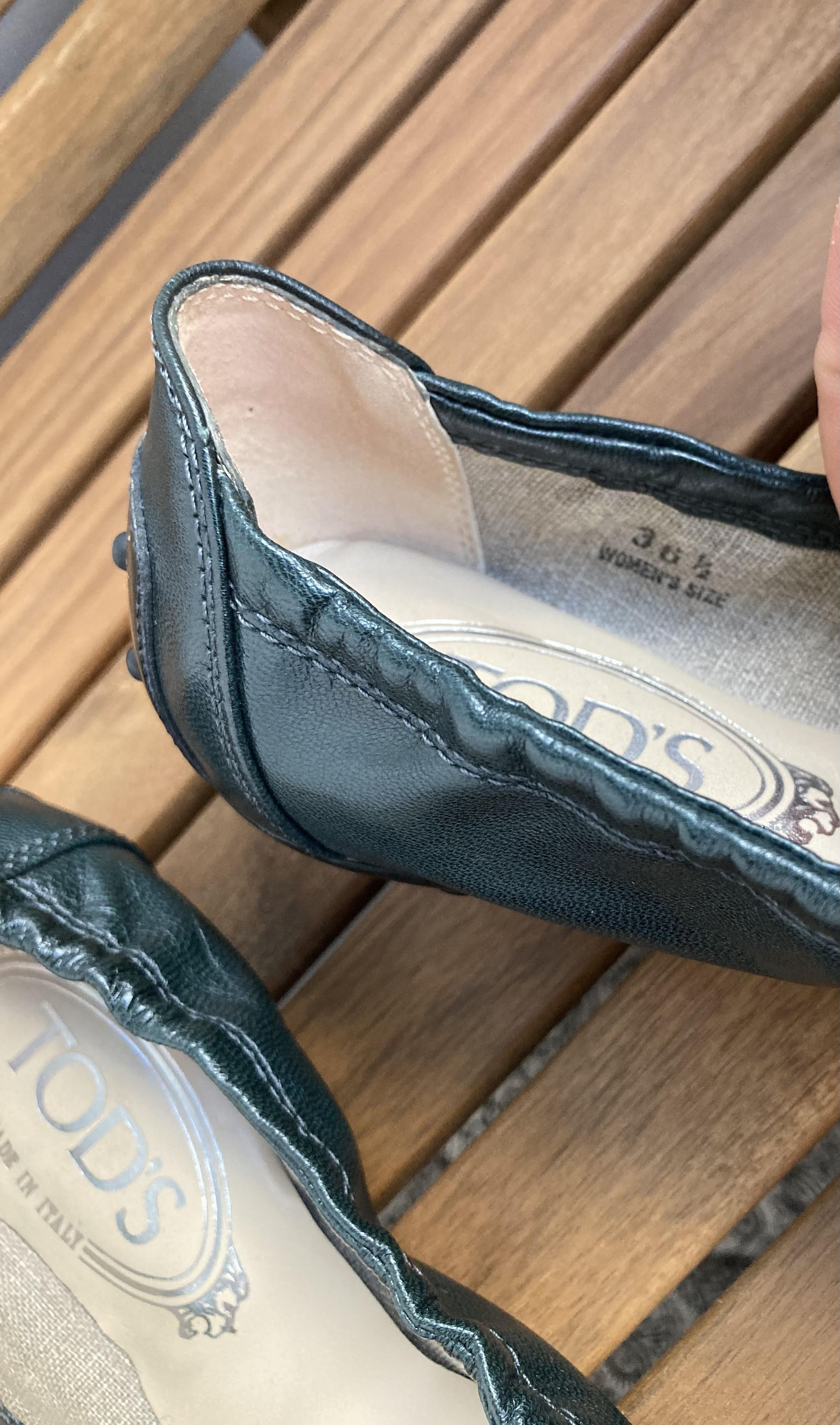 Tod's Tod's Two Tone Leather Buckle Detail Ballet Flats Size US 7.5 / IT 37.5 - 13 Thumbnail