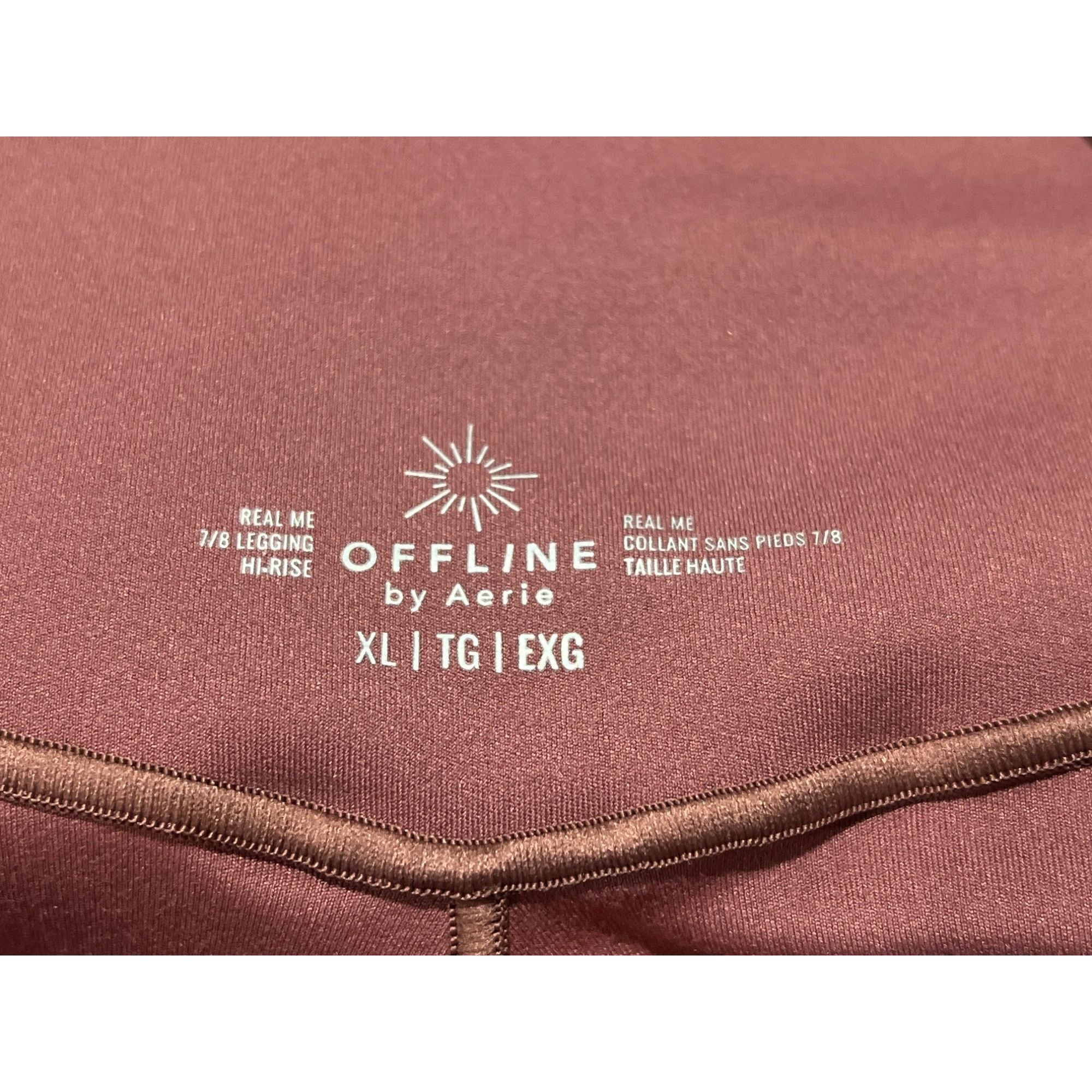 American Eagle Outfitters Offline By Aerie Real Me 7/8 Legging High-Rise XL Mauve Yoga Size 34" / US 12 / IT 48 - 2 Thumbnail