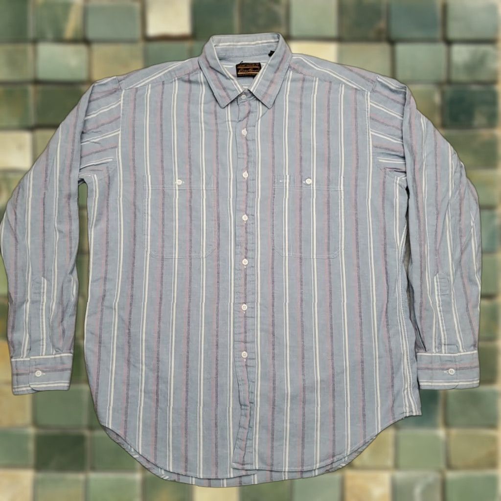 Eddie Bauer VINTAGE Eddie Bauer Shirt Mens L Blue Striped 100% Cotton Button-Up Casual Shirt Mens L Blue Striped 100% Cotton Button-Up Casual Size US L / EU 52-54 / 3 - 1 Thumbnail