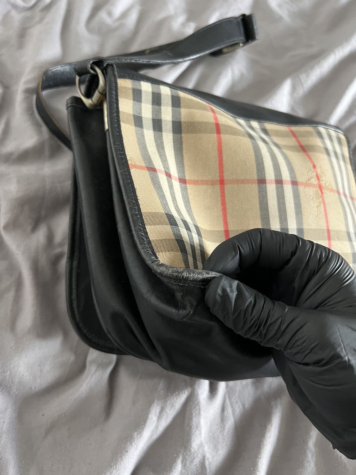 Burberry × Designer × Vintage Burberry Bag Vintage Nova Check London Y2k Size ONE SIZE - 10 Thumbnail