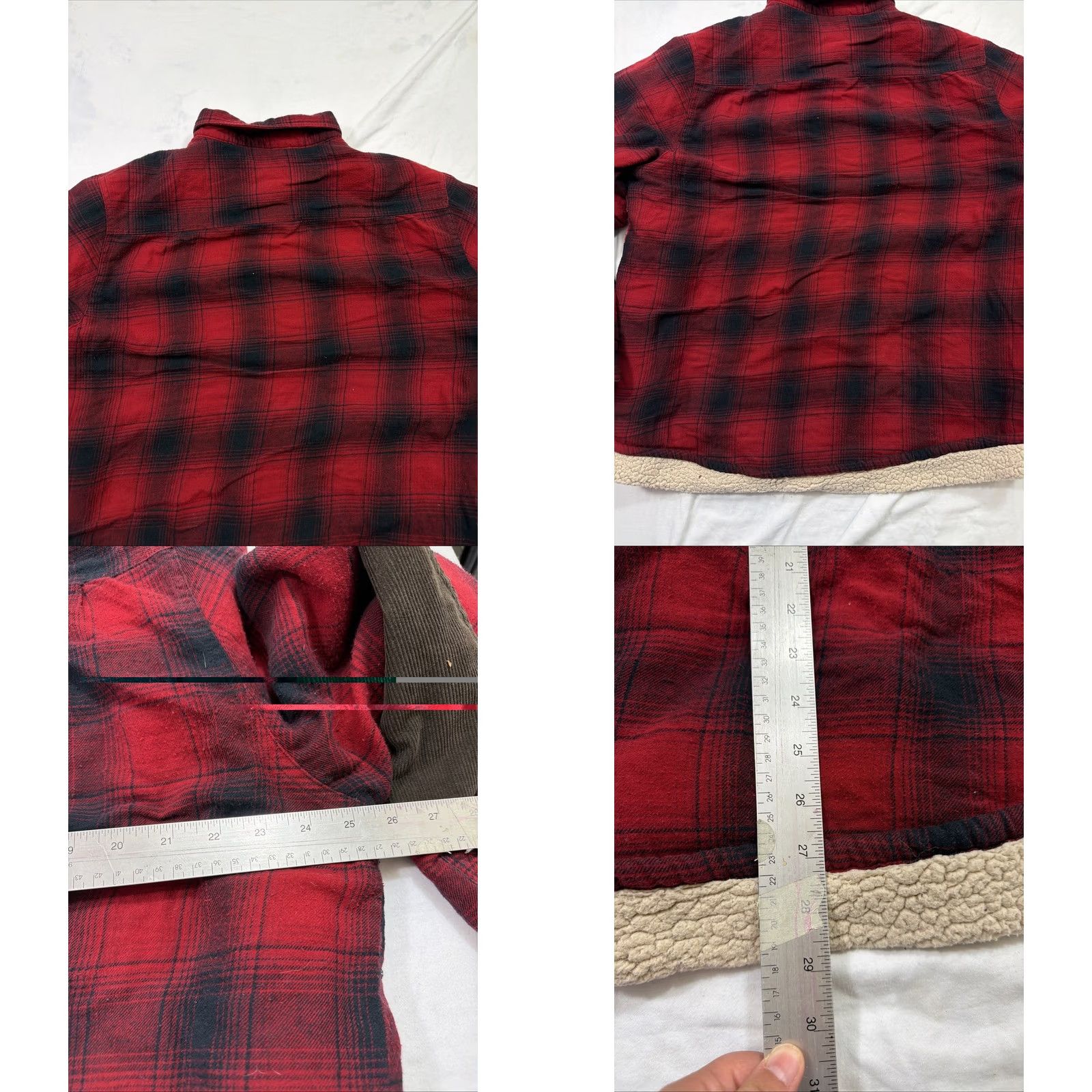 Vintage VINTAGE Field & Stream Jacket Mens XL Red Plaid Sherpa Lined Flannel Shacket Cord Elbows Size US XL / EU 56 / 4 - 10 Thumbnail