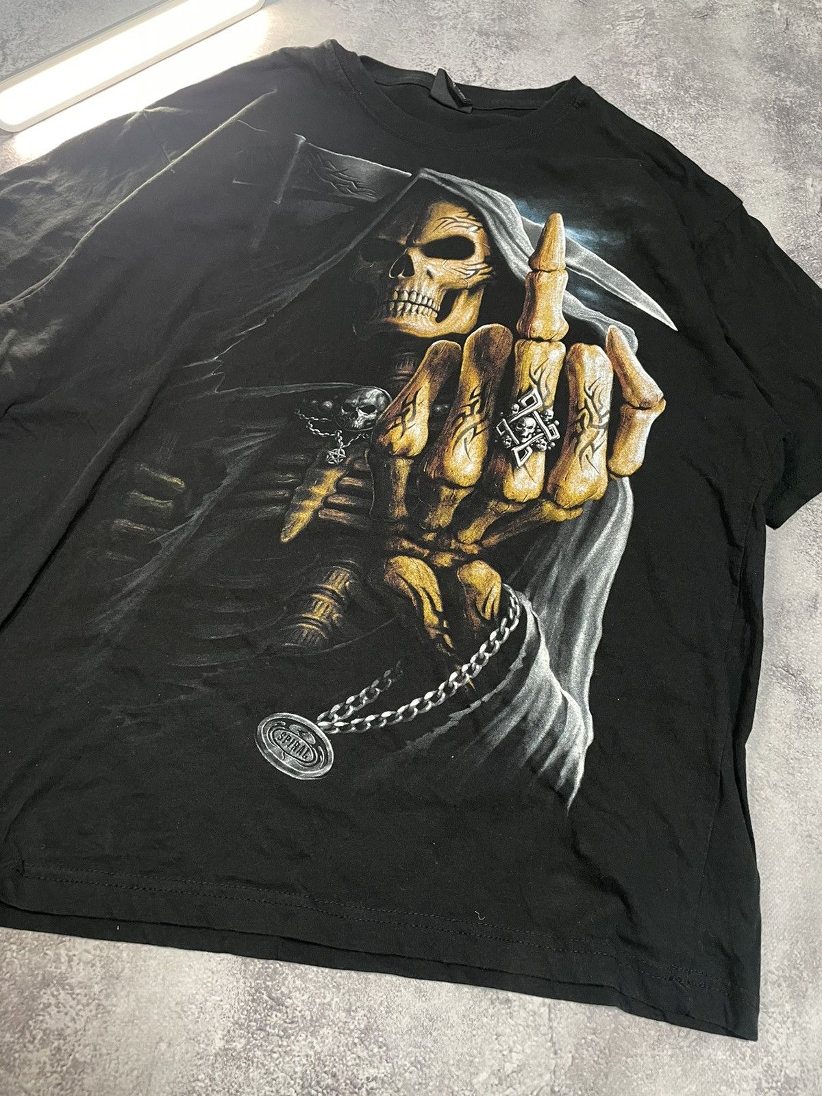 Other Vintage Spiral Wild T Shirt Tee Skull Big Logo Baggy 90s Size US XXL / EU 58 / 5 - 5 Thumbnail