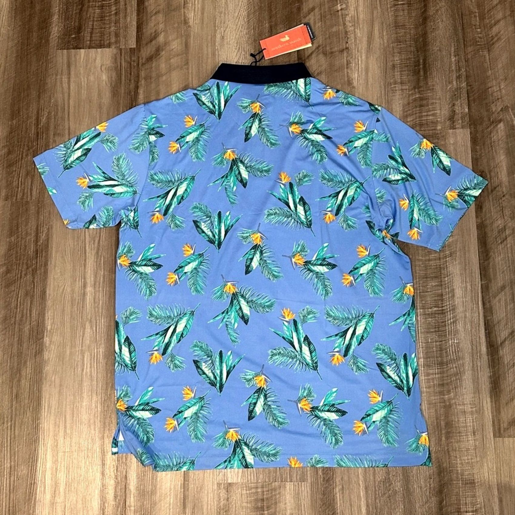 Vintage Southern Marsh Oahu Tropical Bayside Performance Polo XL Men Blue Size US XL / EU 56 / 4 - 3 Thumbnail