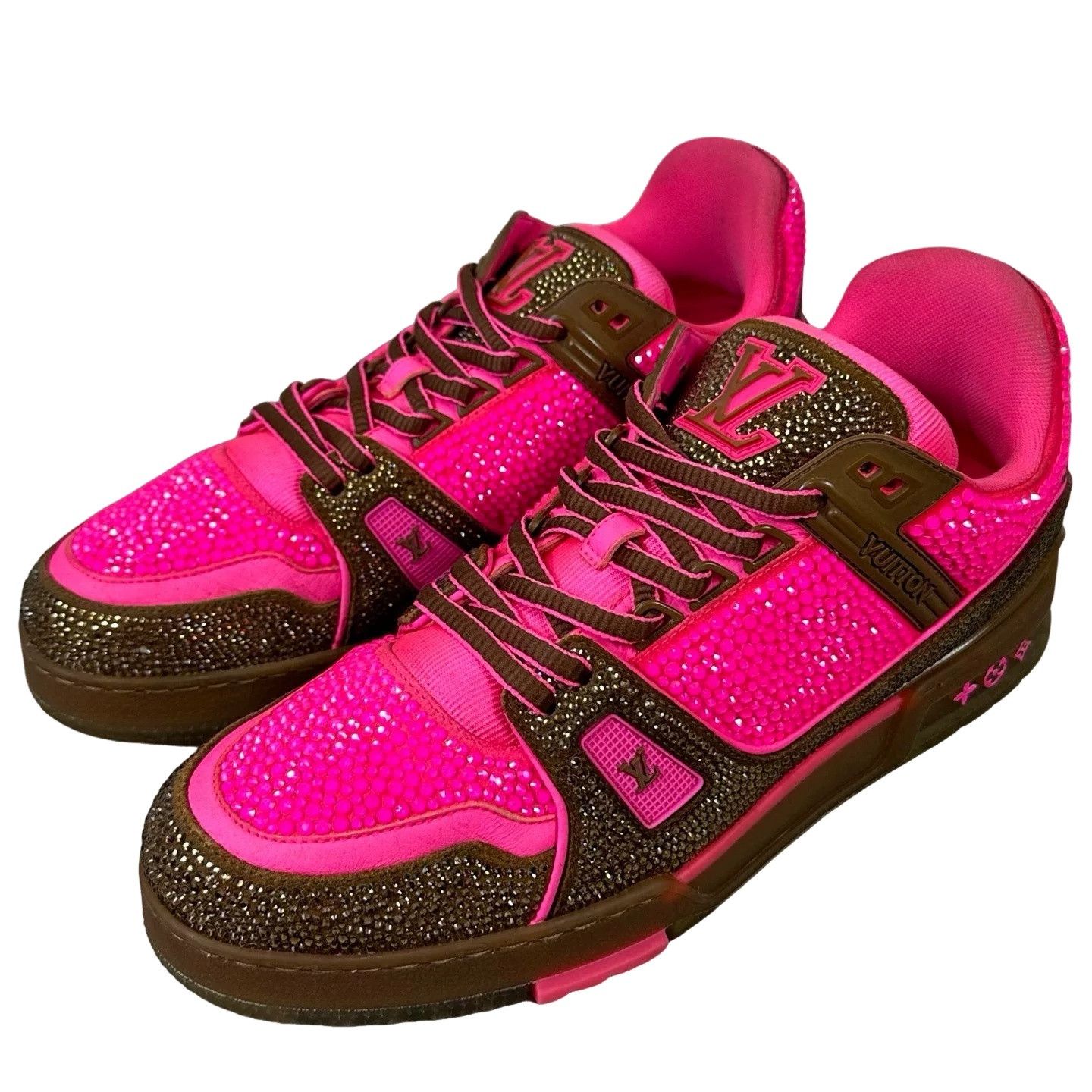 Louis Vuitton Louis Vuitton Rhinestone Trainer Sneakers Size 10 Size US 10 / EU 43 - 1 Thumbnail