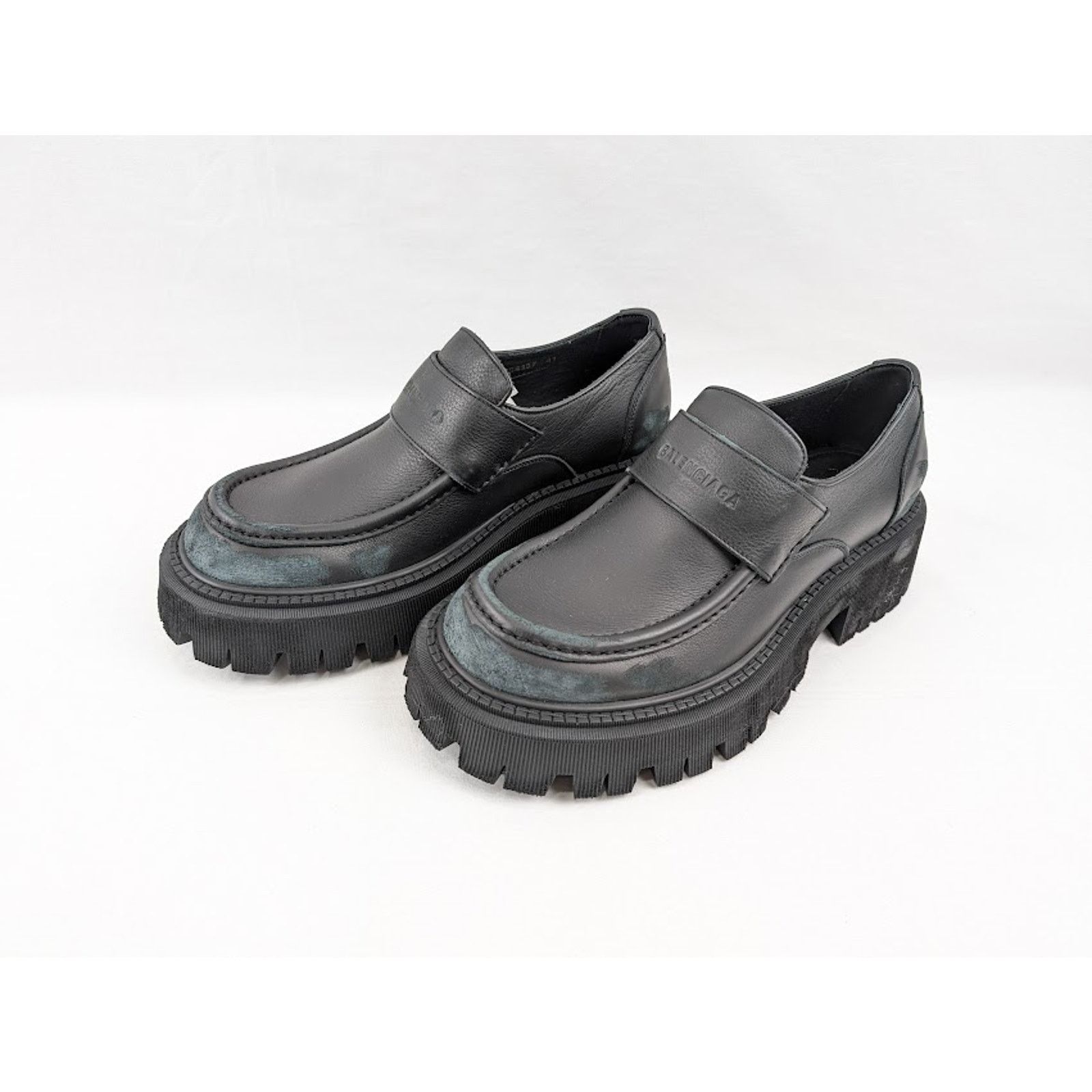 Balenciaga o1rshd1 Tractor Loafers L20 in Black Size US 9 / EU 42 - 16 Thumbnail