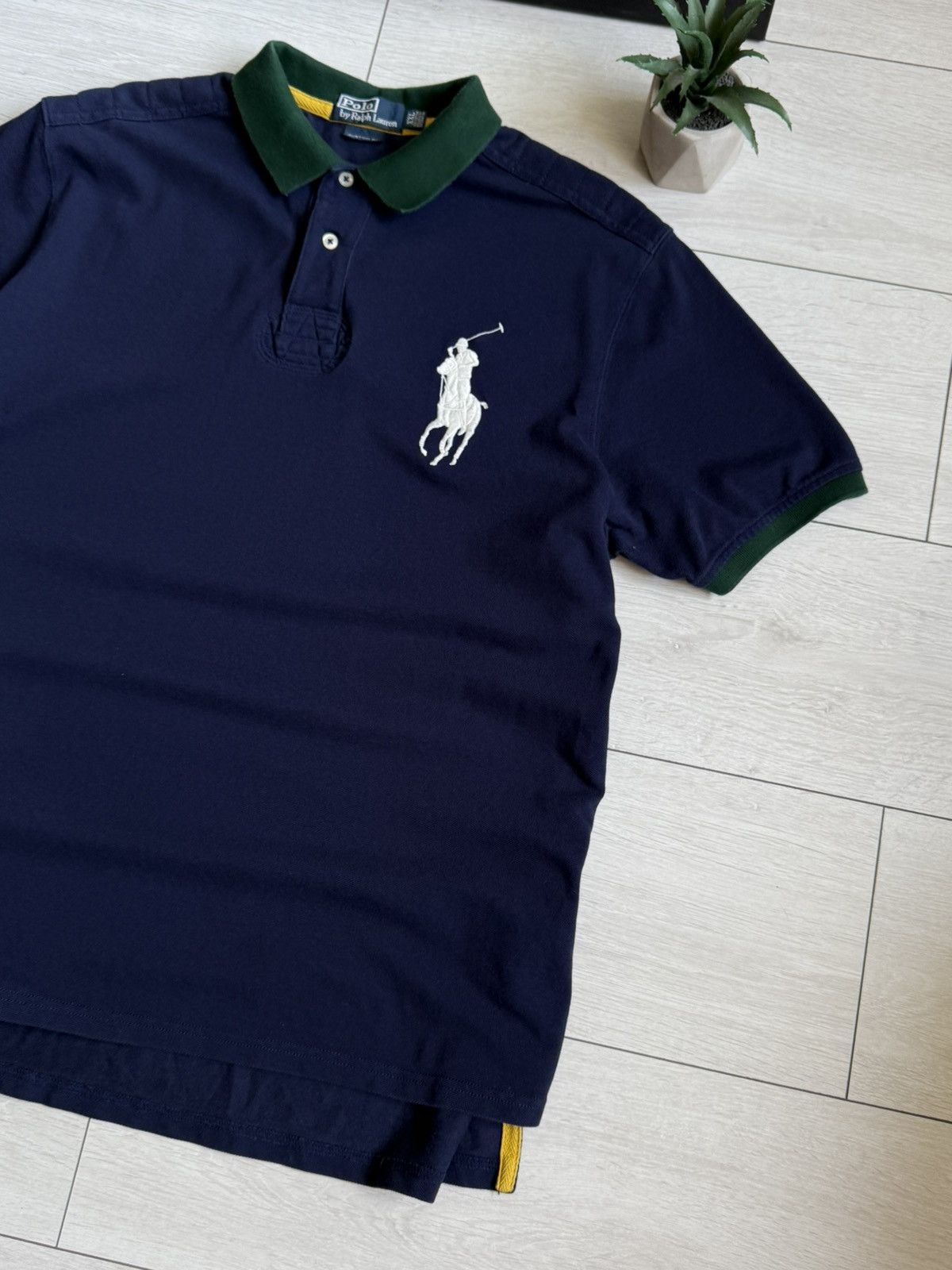Polo Ralph Lauren Vintage Polo Ralph Lauren Big Pony Polis T-shirt Size US XXL / EU 58 / 5 - 3 Thumbnail