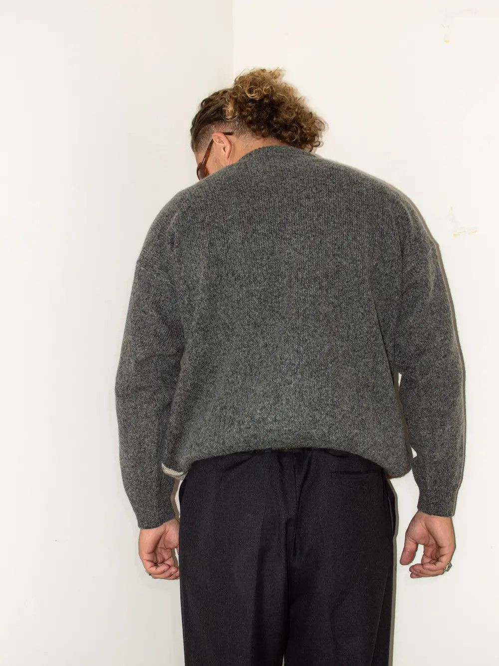Designer × Japanese Brand × Vintage 80s vintage knitted chunky geometric sweater Size US XL / EU 56 / 4 - 3 Thumbnail