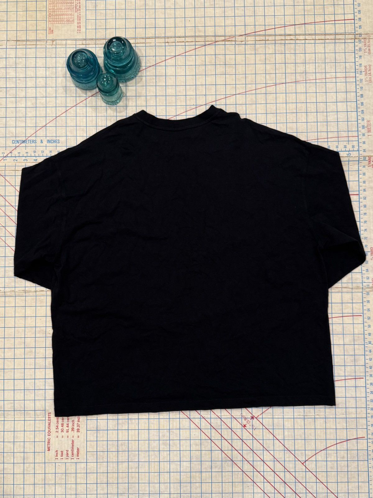 WE11DONE WE11DONE Crystal Logo Long Sleeve Black Mens MediumOversized Size US M / EU 48-50 / 2 - 9 Thumbnail