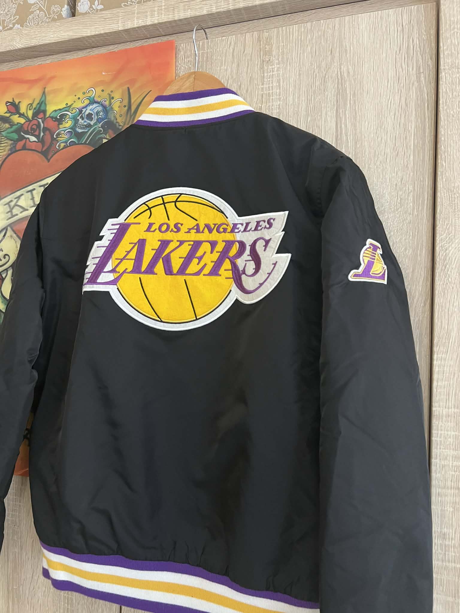 NBA Primark x NBA LA Lakers James 6 Varsity Bomber Jacket 💥 Size US XS / EU 42 / 0 - 8 Thumbnail