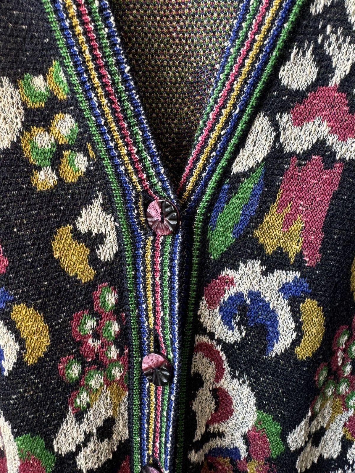 Missoni × Vintage Missoni Vintage 1990 floral knitted cardigan Size L / US 10 / IT 46 - 3 Thumbnail