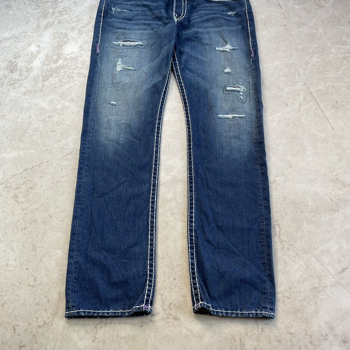 Japanese Brand × True Religion True Religion Baggy Y2K Distressed Chief Keef Wide Jeans Size US 36 / EU 52 - 3 Thumbnail