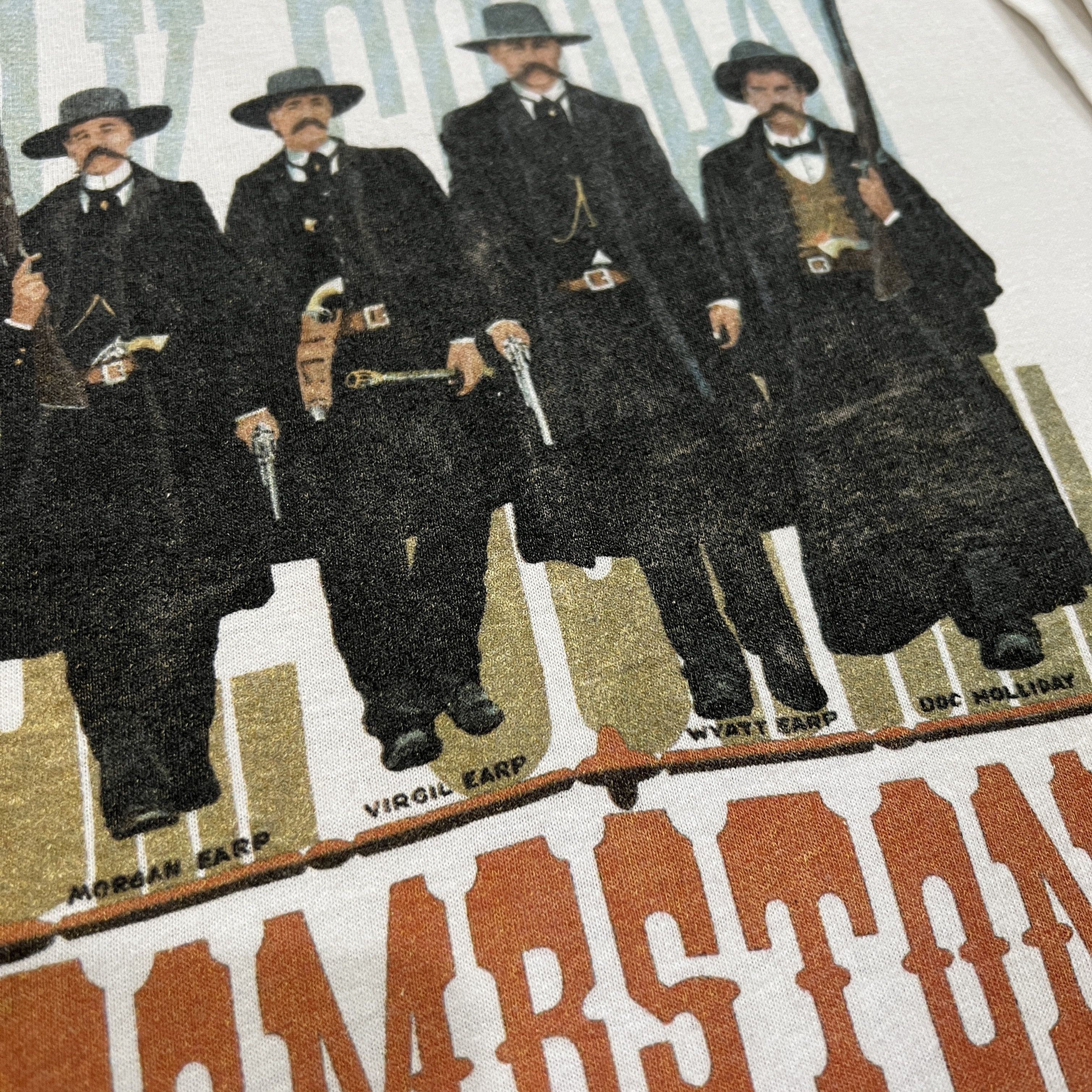 Vintage Vintage 90s Tombstone Cowboy Movie Promo Tee Shirt Size US XXL / EU 58 / 5 - 4 Thumbnail