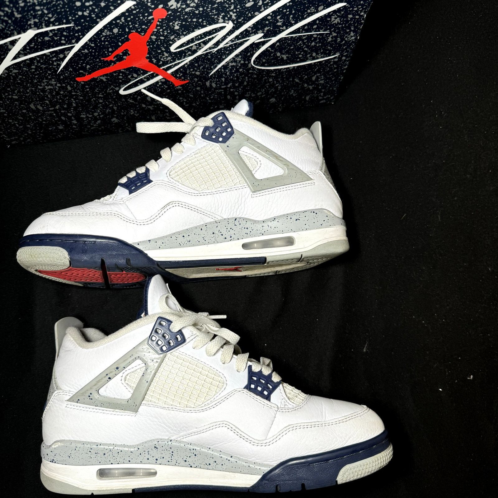 Jordan Brand × Nike Size 8.5 - Nike Air Jordan 4 Retro Midnight Navy Men's Shoes Size US 8.5 / EU 41-42 - 3 Thumbnail