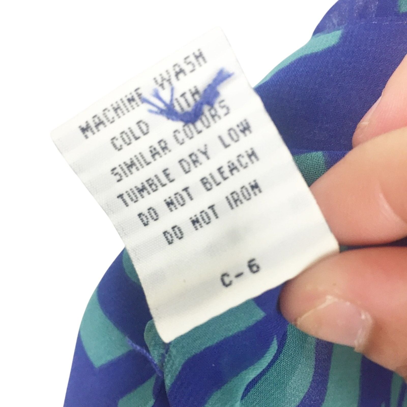 Other Tulle Blue Printed Short Sleeve Blouse Sz M Size M / US 6-8 / IT 42-44 - 6 Thumbnail