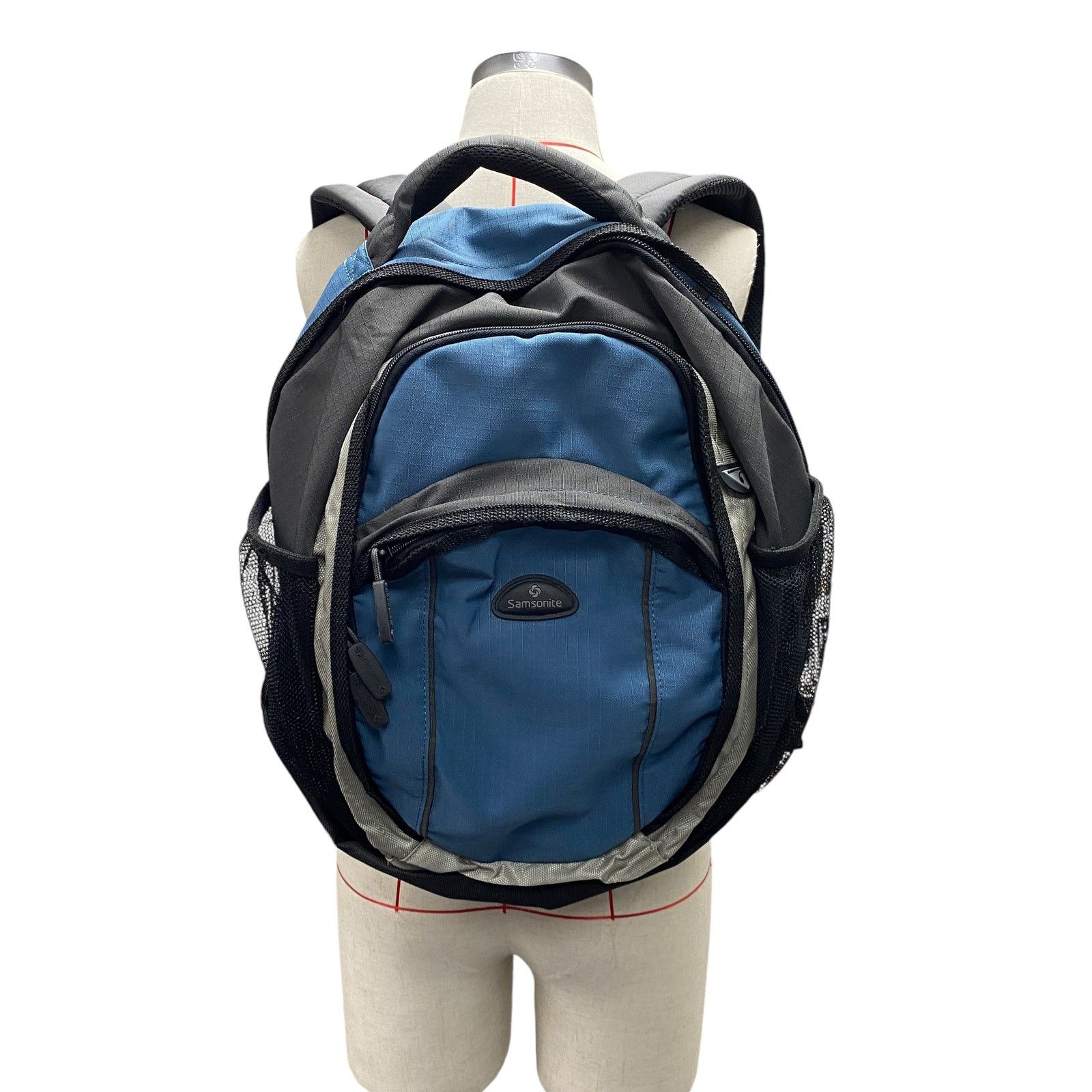 Samsonite Samsonite Blue Grey Black Laptop Travel School Backpack Size ONE SIZE - 1 Thumbnail