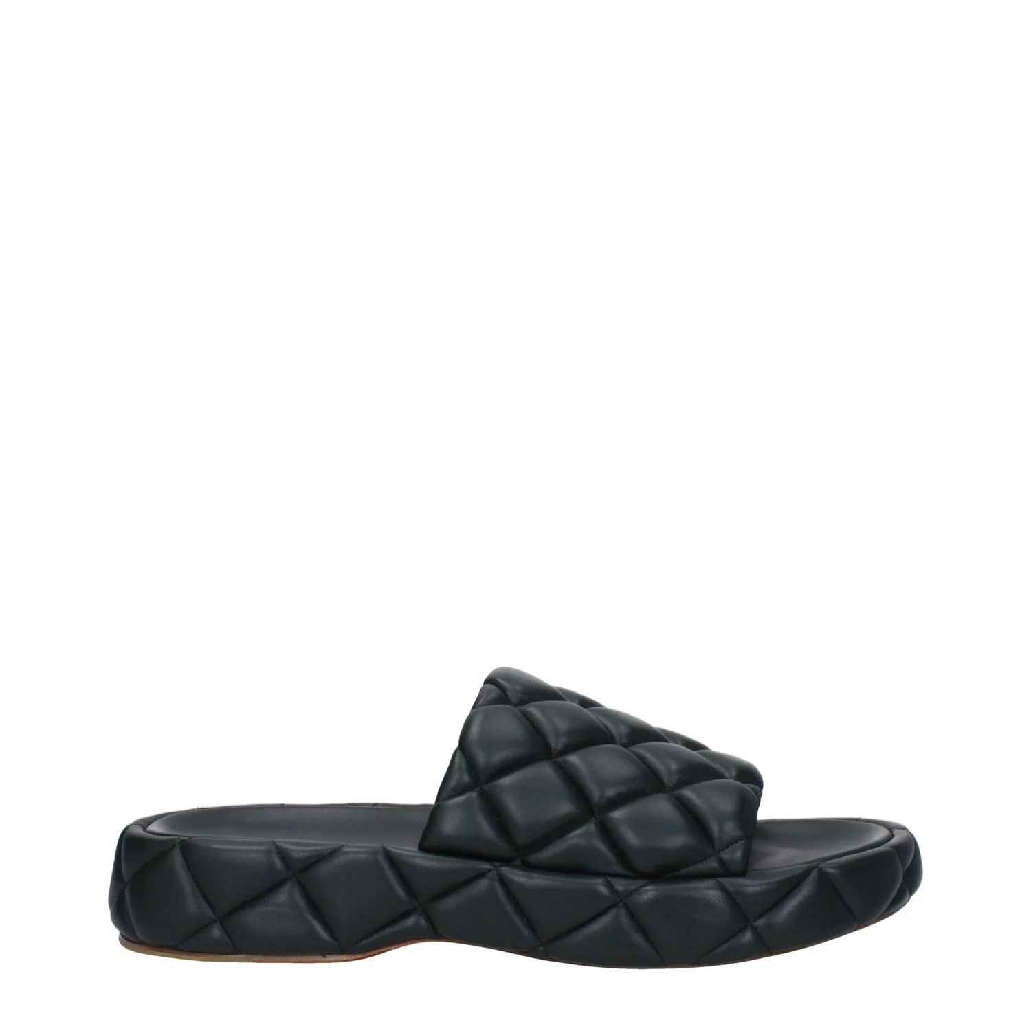 Bottega Veneta o1n1vont0425 Padded Sandals in Inkwell Size US 9 / EU 42 - 1 Thumbnail