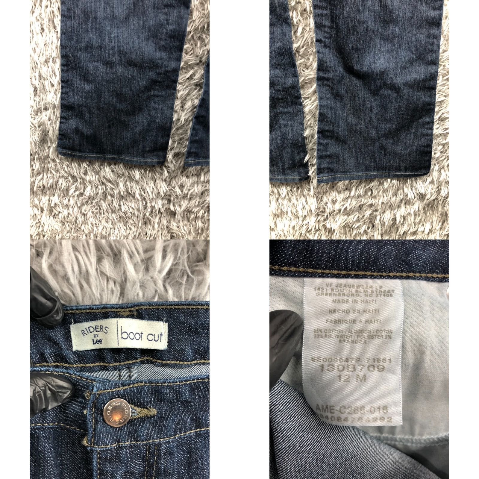 Lee Lee Riders by Lee Bootcut Jeans Size 12 Womens Dark Wash Blue Bootcut Jeans Regular Fit 31in Inseam Size 34" / US 12 / IT 48 - 8 Thumbnail
