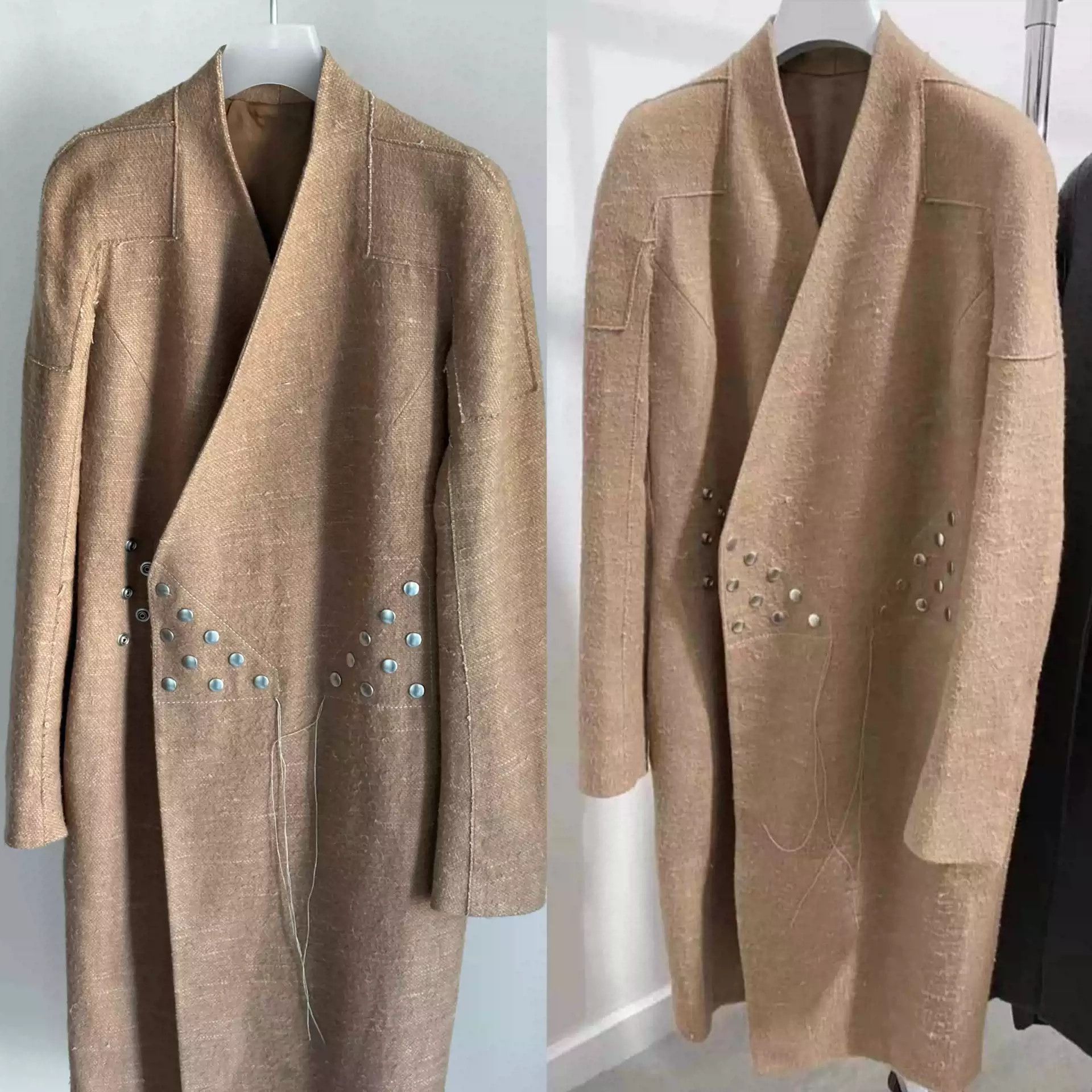 Rick Owens Rick Owens mainline 18aw camel hair linen blended woolen co Size US M / EU 48-50 / 2 - 1 Thumbnail