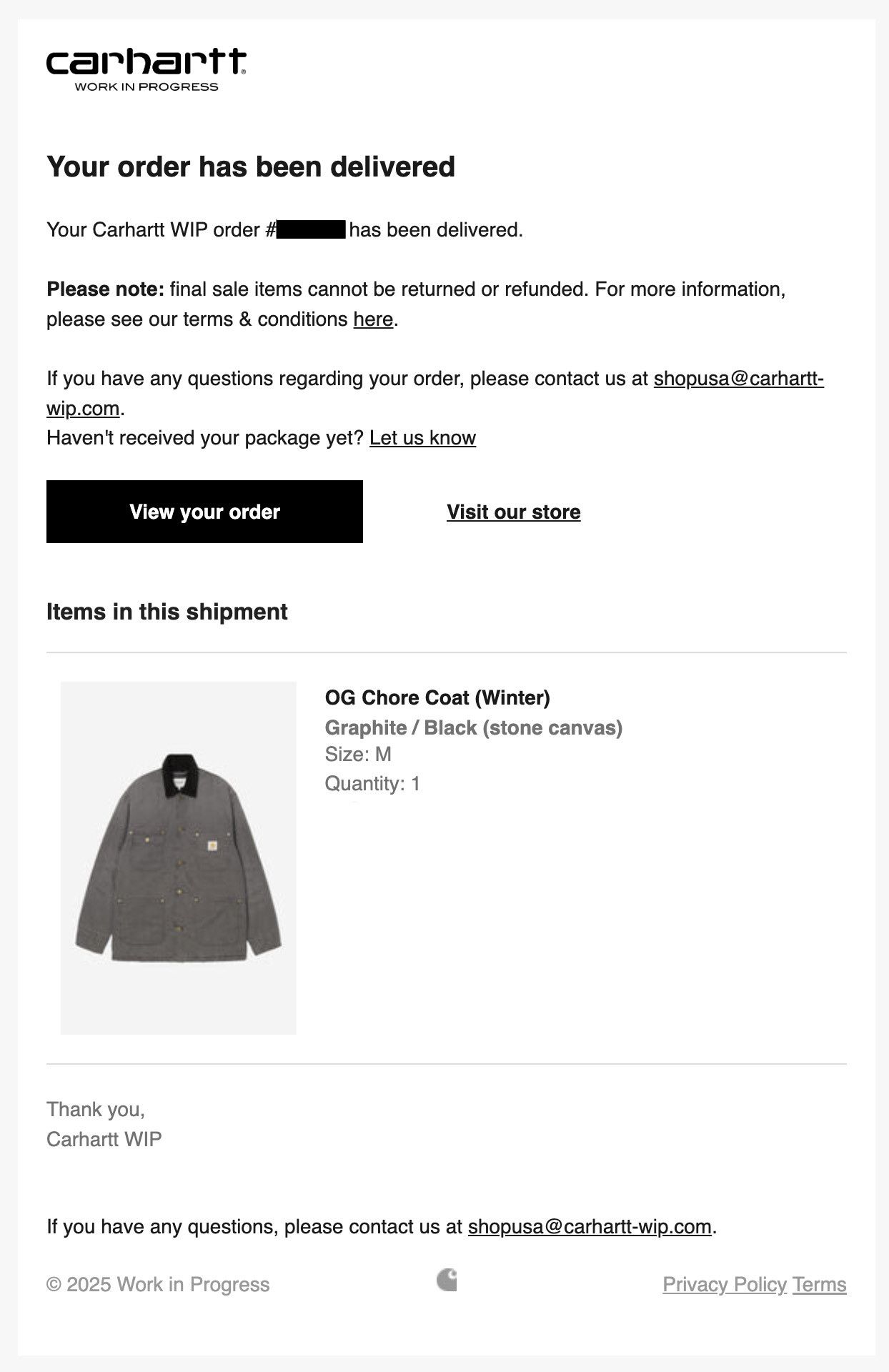 Carhartt OG Chore Coat (Winter) | Graphite / Black (stone canvas) Size US M / EU 48-50 / 2 - 3 Thumbnail