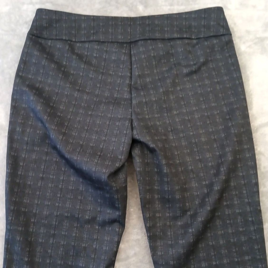 Vintage Zac & Rachel Ankle Pants Womens XL Black Gray Plaid Pull On 38x28 Mid Rise Straight Stretch Regular Inseam 28 Occasion Casual Size 40" / US 18 - 7 Thumbnail