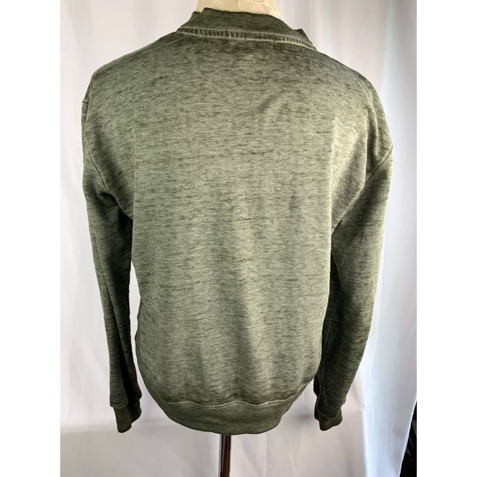 Vintage Derek Heart Junior Women's Green Medium Sweatshirt Full Zip Crew Neck Size M / US 6-8 / IT 42-44 - 5 Thumbnail