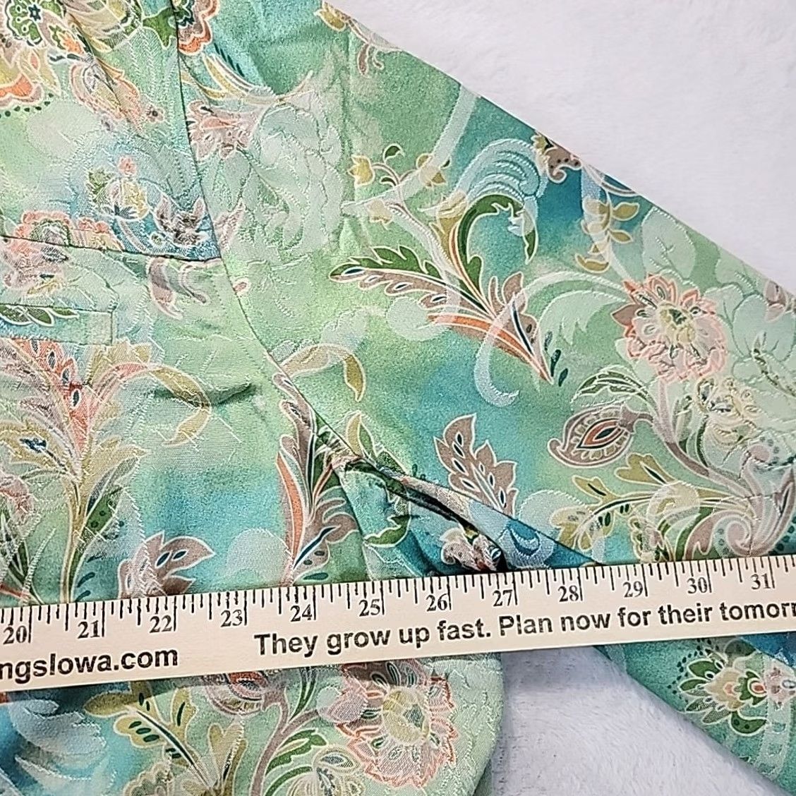 Vintage VINTAGE CJ Banks Floral Jacket Women's Plus Size 3X Green Button Front Shacket Top Size XXL / US 16-18 / IT 52-54 - 4 Thumbnail