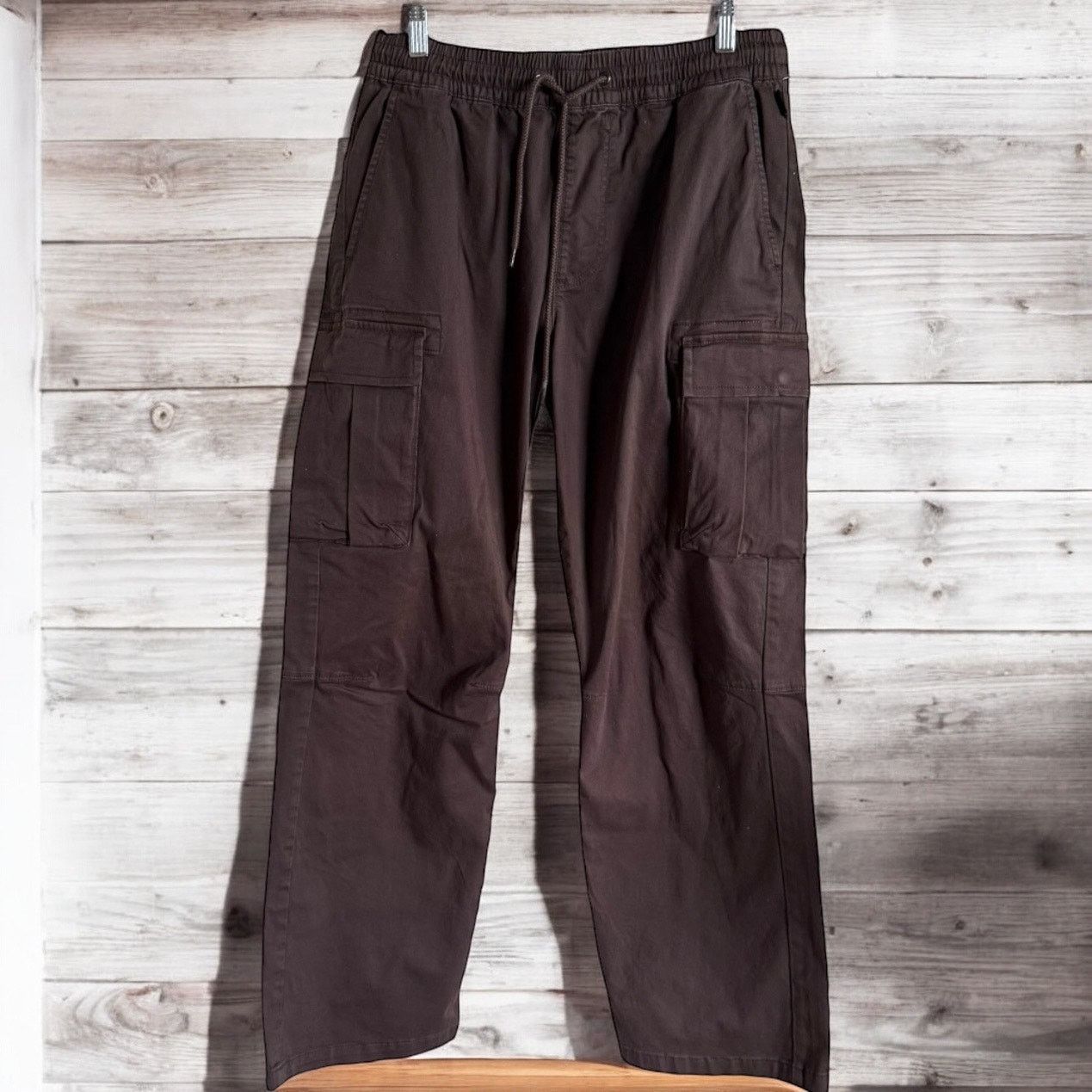 Pacsun PacSun Mens Pants Sz S Baggy Brown Stretch Canvas Cargo Size US 30 / EU 46 - 5 Thumbnail