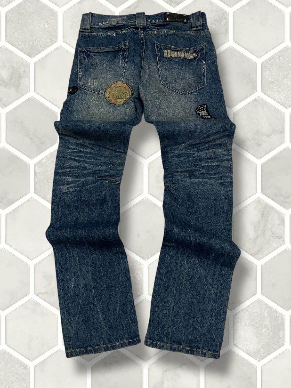 Hysteric Glamour Vintage Authentic Designer Bullet Noise Patchwork Denim Size US 30 / EU 46 - 11 Thumbnail