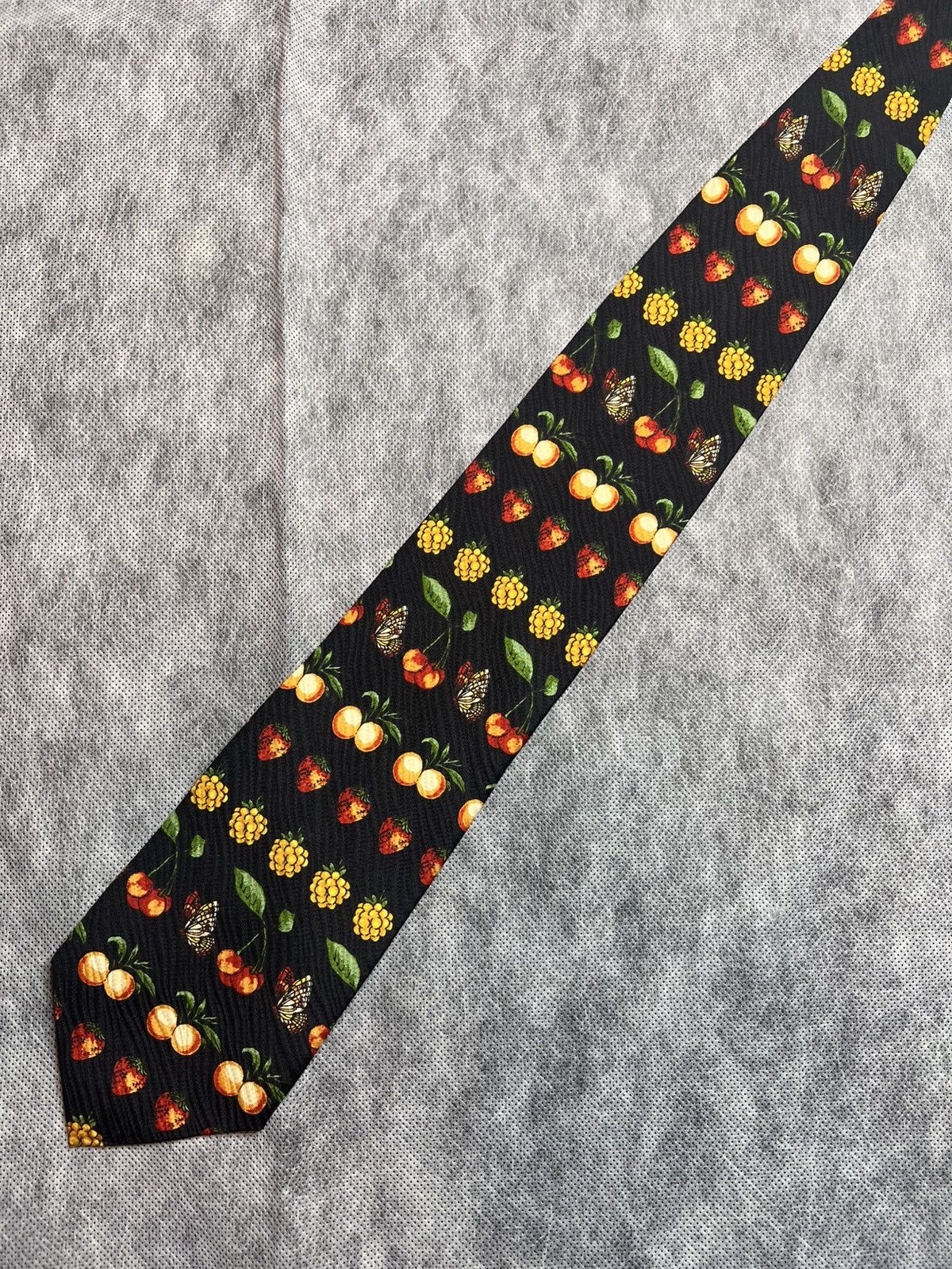 Kenzo Kenzo Fruit Vintage Silk Tie Size ONE SIZE - 2 Thumbnail