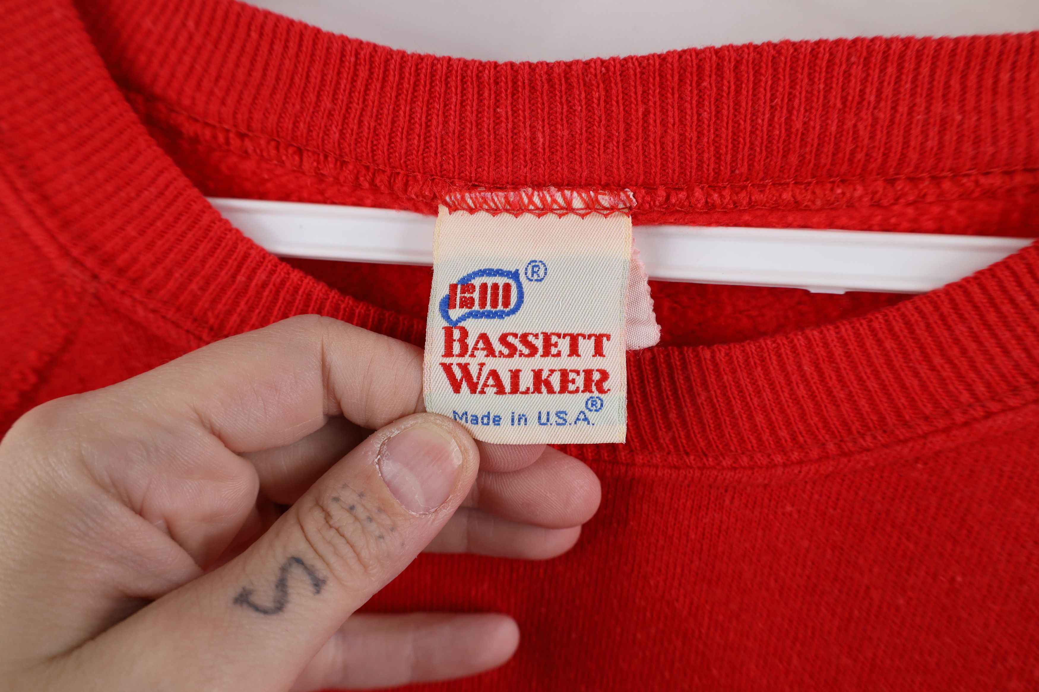 Vintage Vintage 80s Streetwear Bear Crewneck Sweatshirt Red USA Size M / US 6-8 / IT 42-44 - 10 Thumbnail