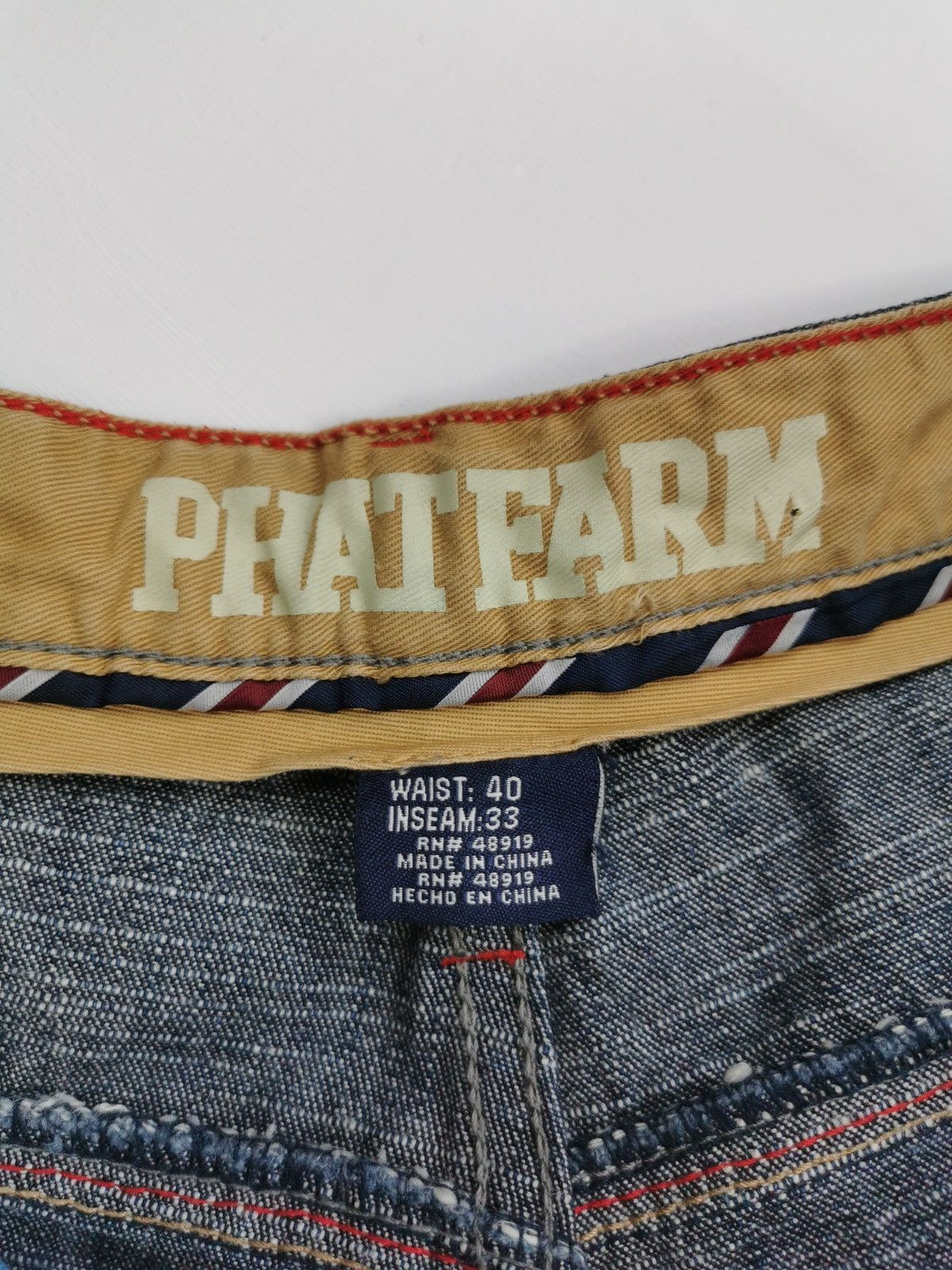 Phat Farm Baggy Vintage Phat Farm Double Knee Denim Jeans Size US 41 - 13 Thumbnail