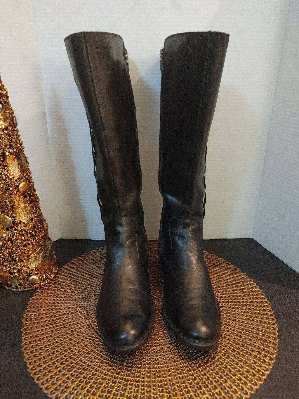 Born Born Campus Riding Leather Boots Size 9M F29103 Size US 9 / IT 39 - 2 Thumbnail