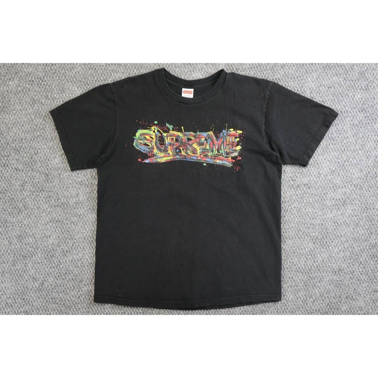 Supreme Supreme Paint Logo T-Shirt Made in USA Medium Black Size US M / EU 48-50 / 2 - 1 Thumbnail