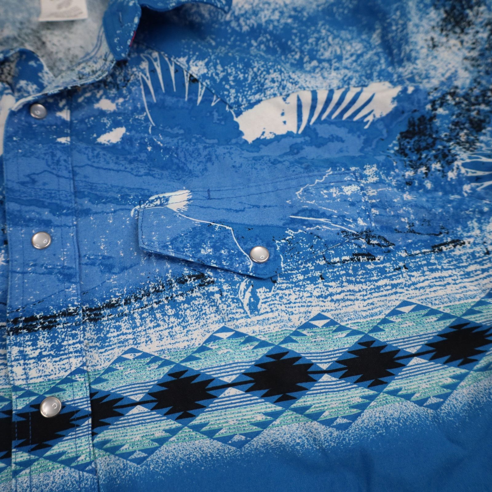 Vintage × Wrangler Vintage Wrangler Aztec Eagle Print Western Button Up Shirt Size US L / EU 52-54 / 3 - 6 Thumbnail