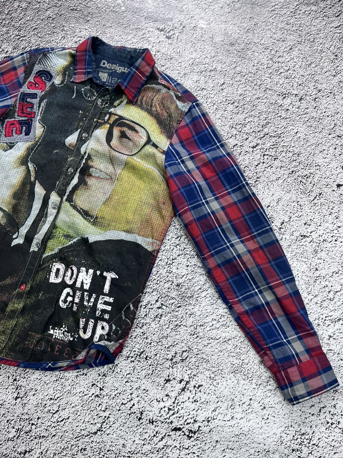Desigual Vintage Desigual Y2K Patchwork Graphic Shirt M Size US M / EU 48-50 / 2 - 4 Thumbnail