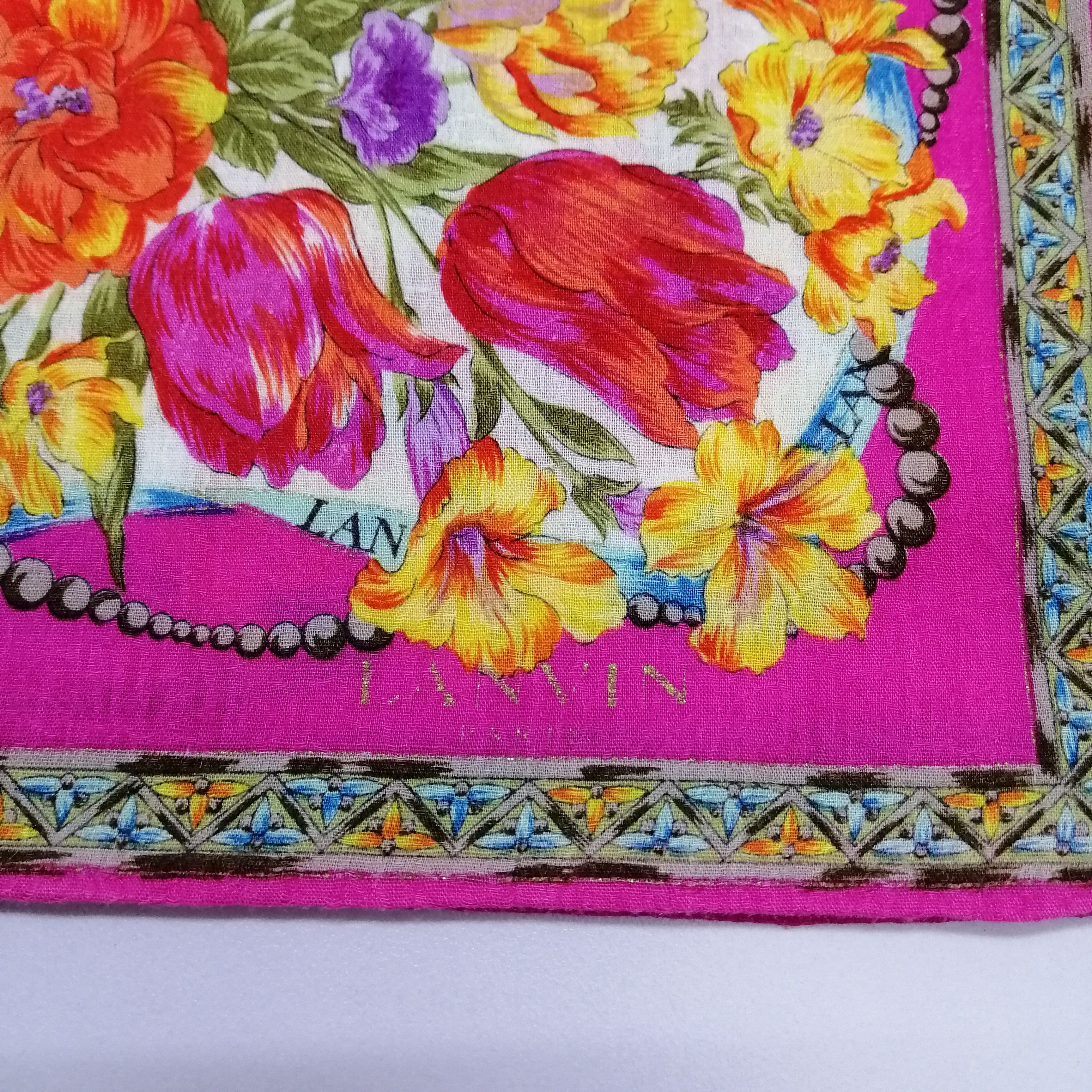 Lanvin Vintage Lanvin Handkerchief/Neckerchief/Bandana-KD1259 Size ONE SIZE - 3 Thumbnail