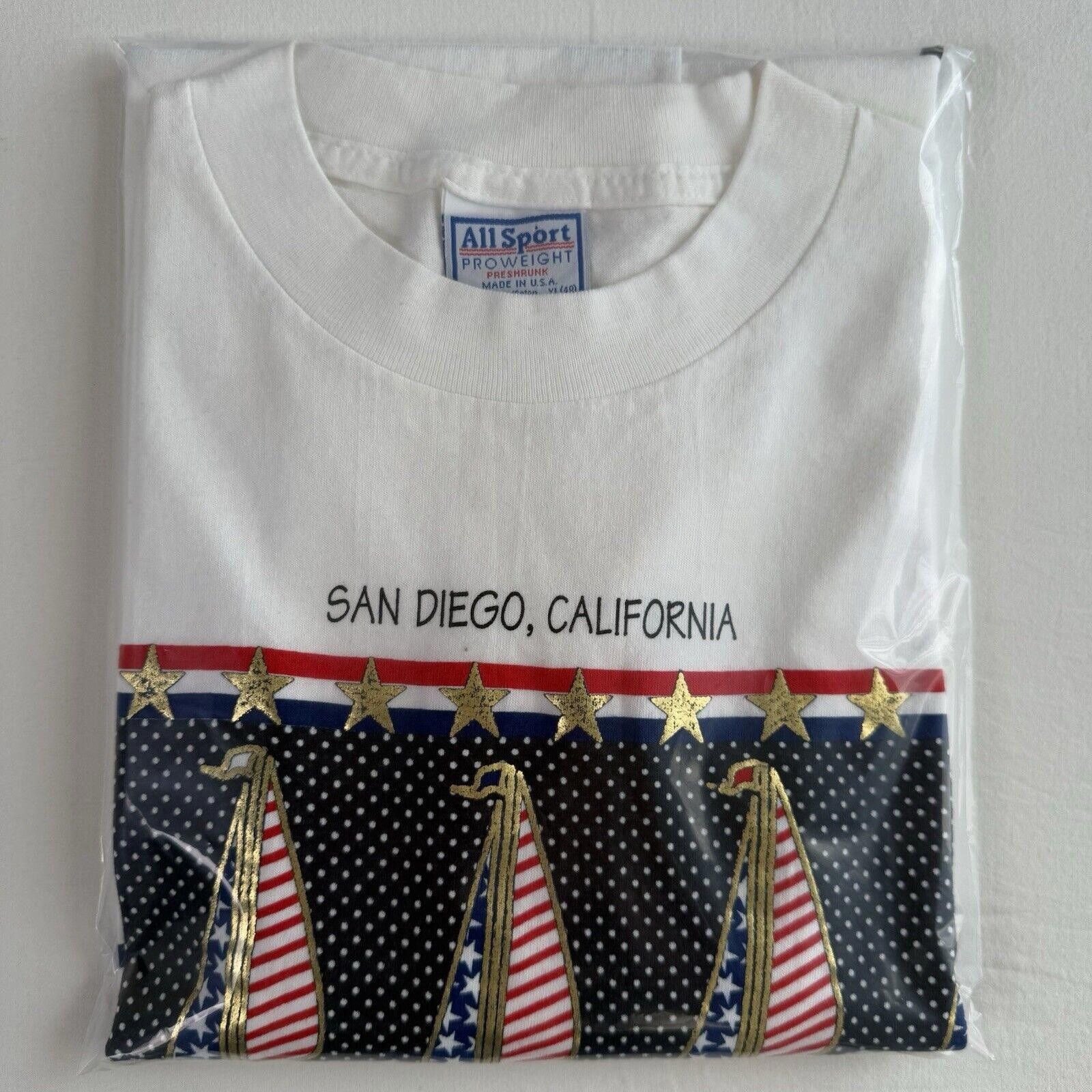 All Sport Vtg 1990 California San Diego Shirt Size XL Single Stitch Size US XL / EU 56 / 4 - 11 Thumbnail