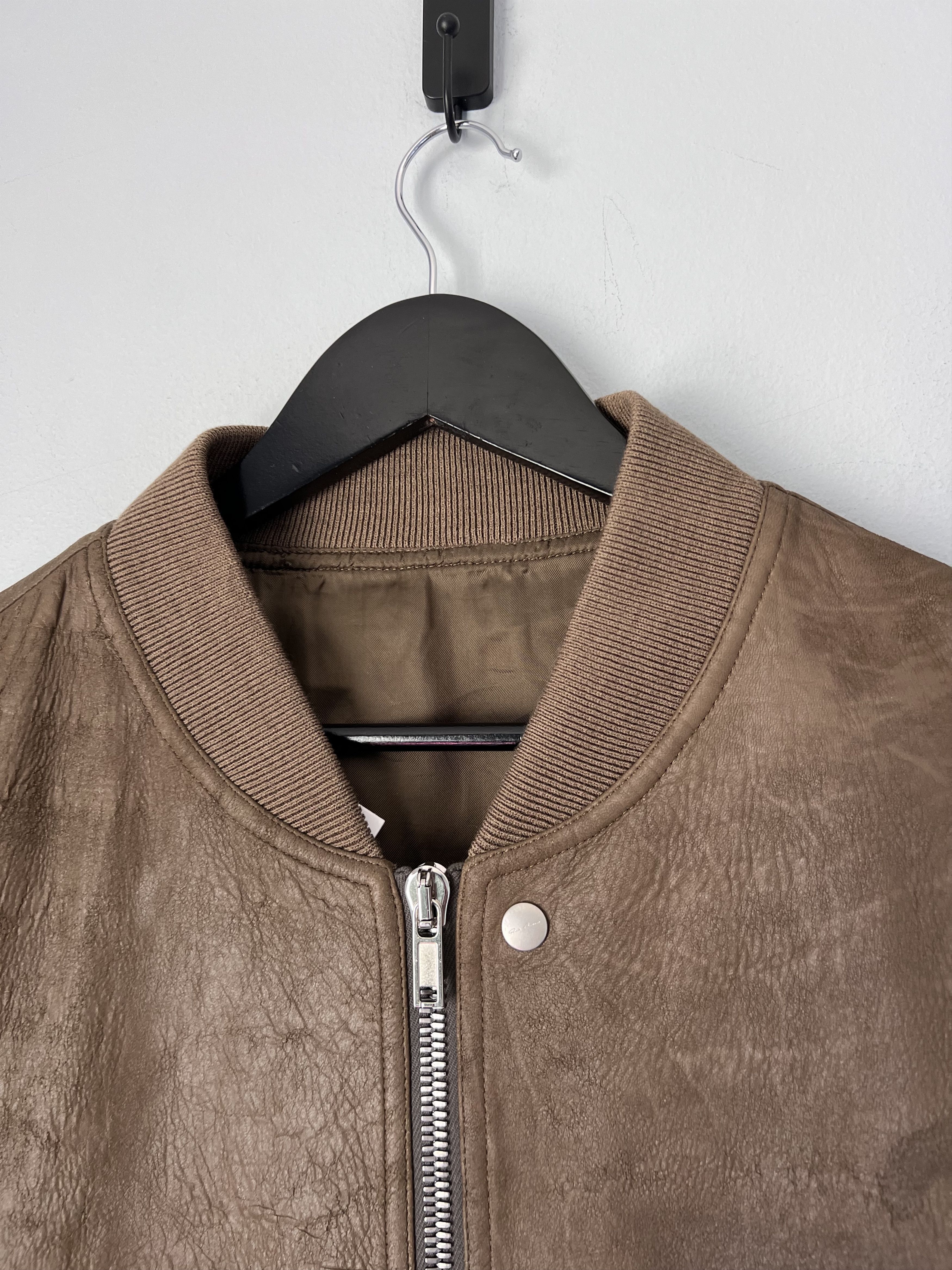 Rick Owens Rick Owens Classic Leather Flight Jacket in Bean Brown Size US L / EU 52-54 / 3 - 2 Thumbnail