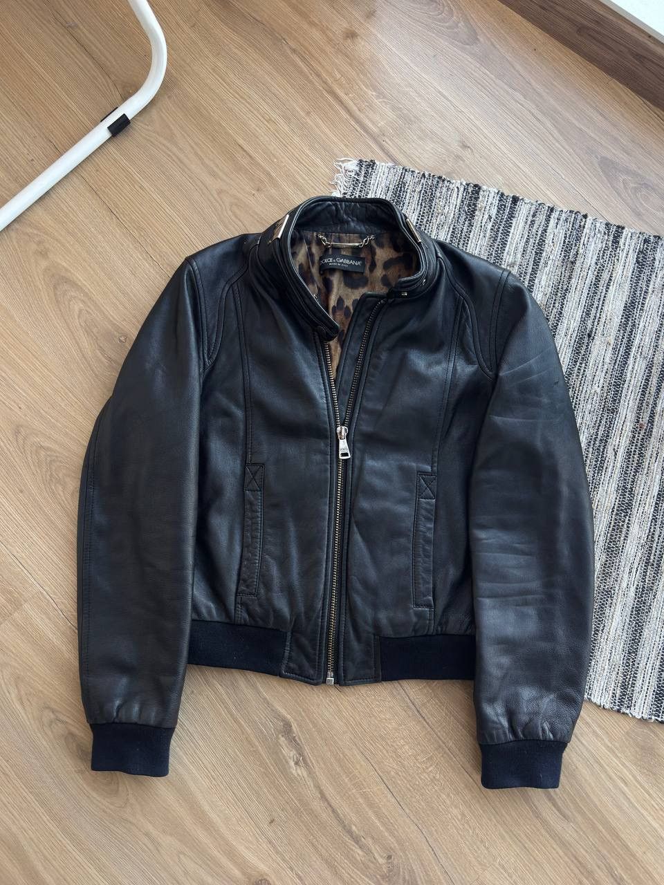 Dolce & Gabbana DOLCE & GABBANA LEATHER JACKET BLACK LEOPARD WOOMEN’S RARE Size M / US 6-8 / IT 42-44 - 2 Thumbnail