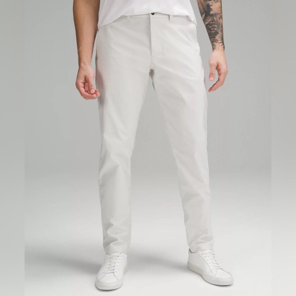 Lululemon Lululemon Mens ABC Pants Warpstream Size 36 Gray White Size US 36 / EU 52 - 1 Thumbnail
