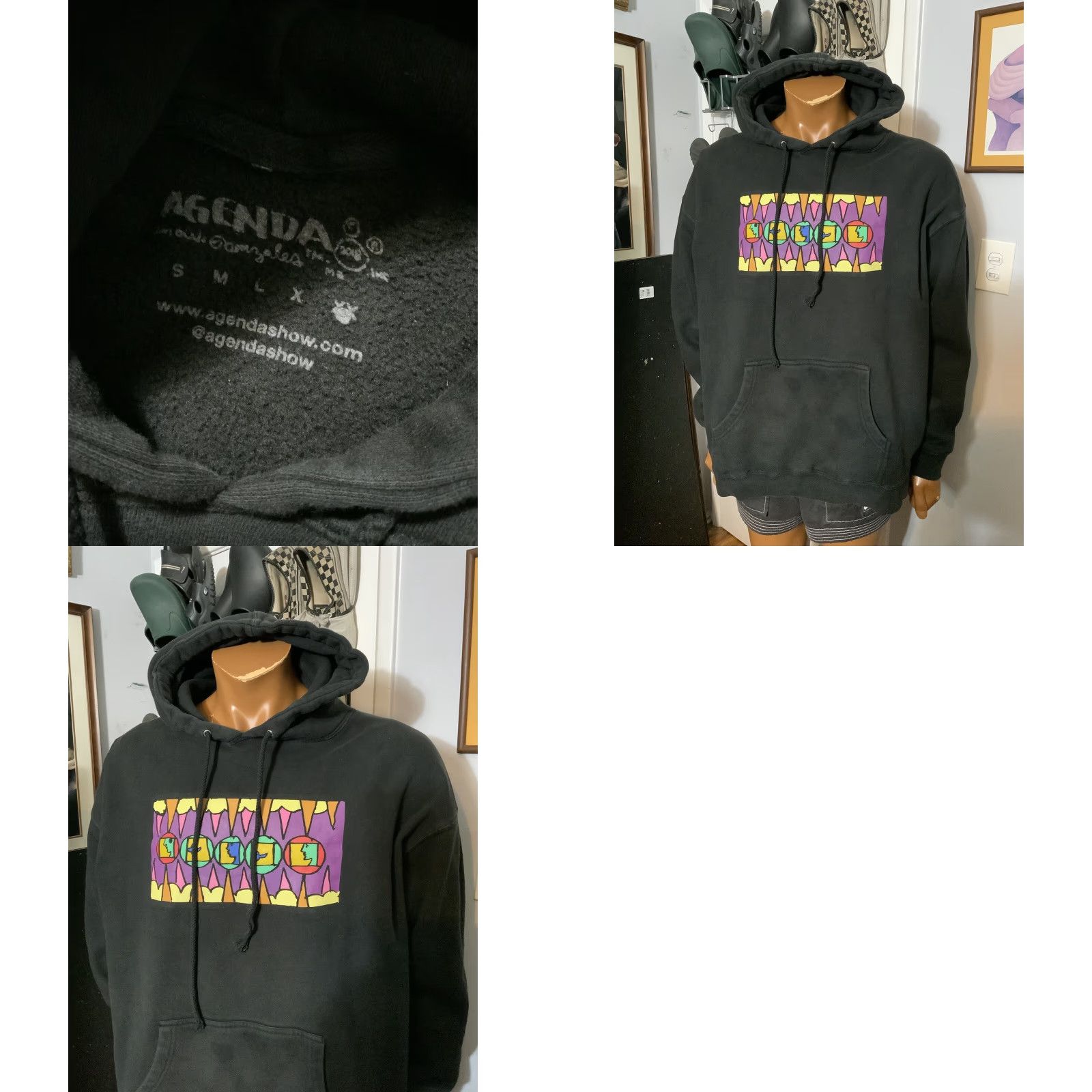 Vintage VINTAGE Agenda Show Los Angeles Mark Gonzalez 2018 Skate Black Pullover Hoodie Sz. 2XL Mens Hoodie Pullover Black 2XL Skate Sp... Size US XXL / EU 58 / 5 - 8 Thumbnail