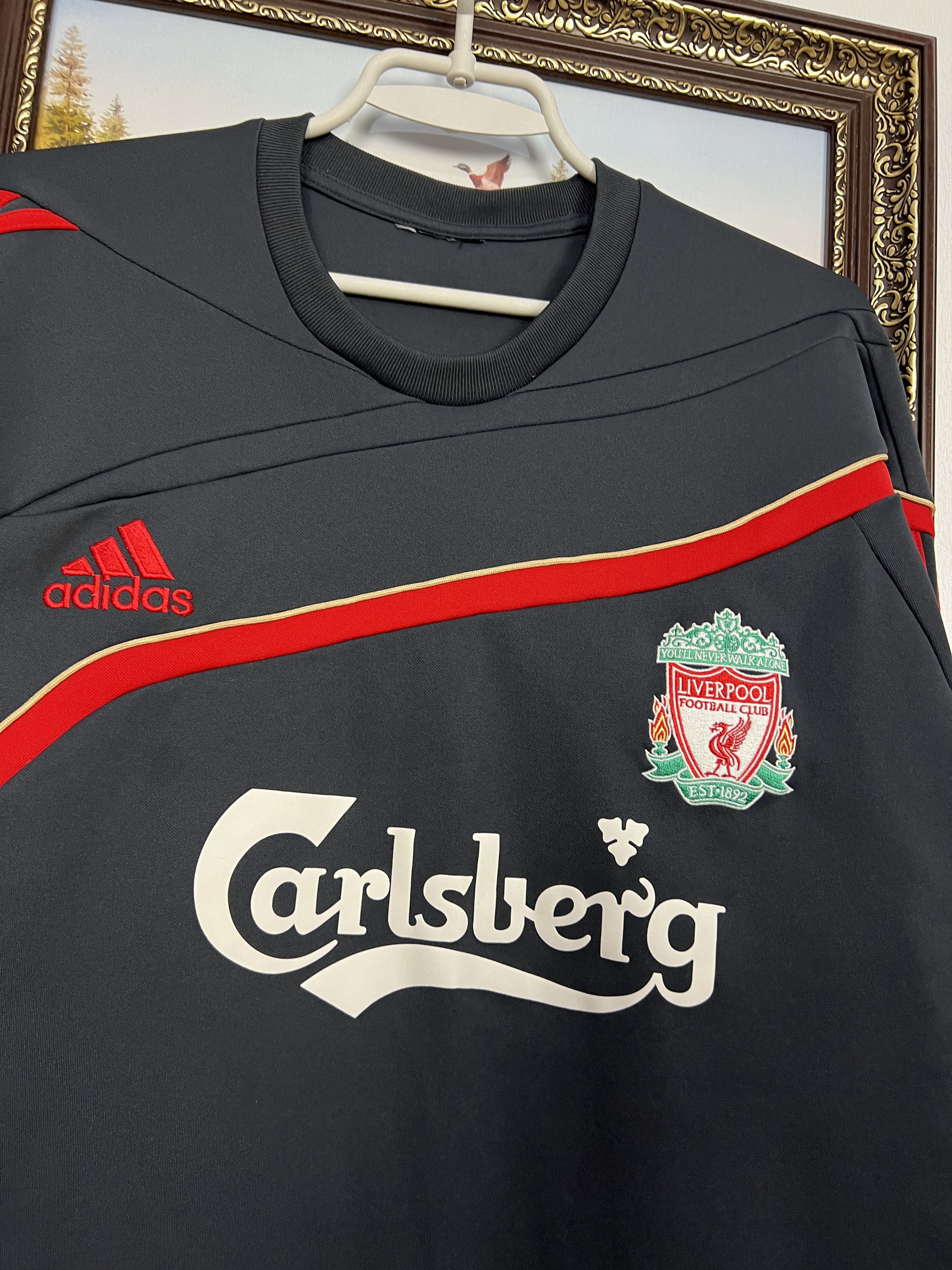 Adidas Liverpool Football Sweatshirt Soccer Track Top Crewneck Size US XL / EU 56 / 4 - 3 Thumbnail