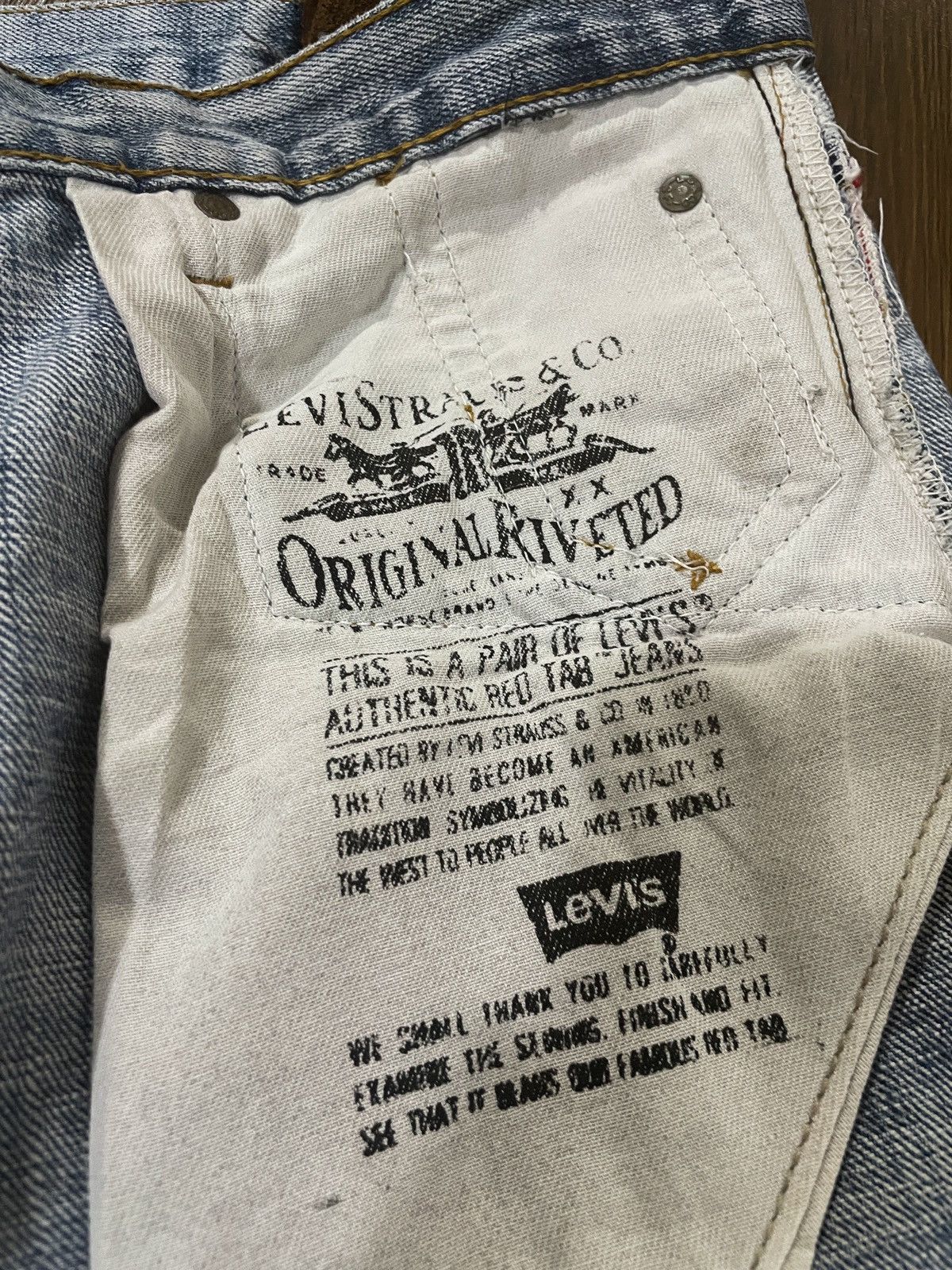 Levi's × Vintage Very Rare Vintage Levi’s 501 Big E Selvedge All Around Size US 34 / EU 50 - 13 Thumbnail