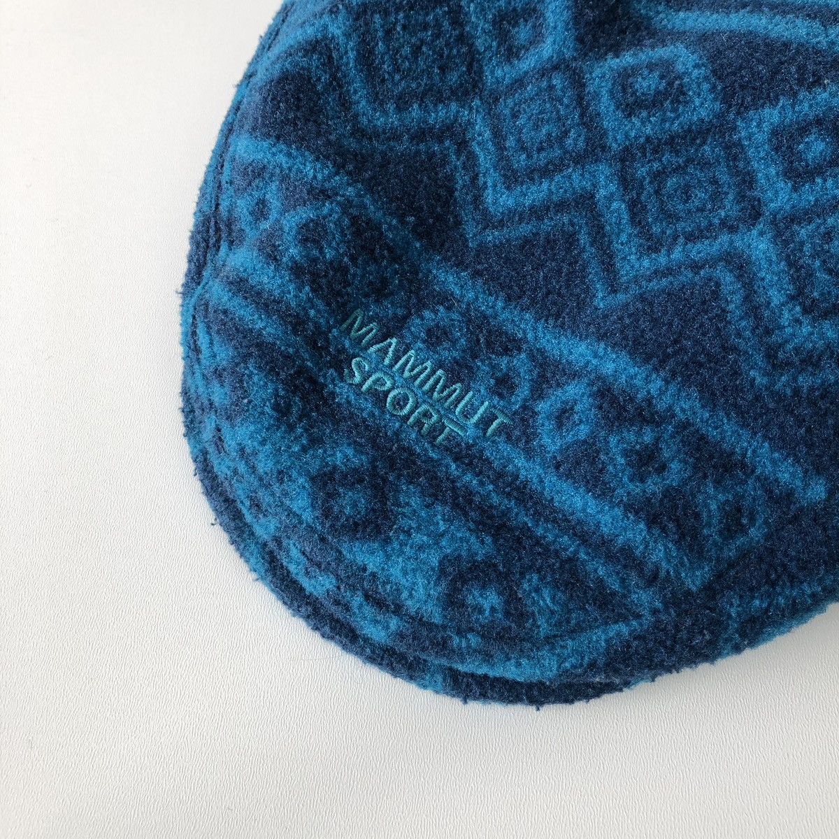 Mammut × Vintage Mammut Sport 90’s Printed Fleece Vintage Cap Winter Blue Size ONE SIZE - 3 Thumbnail