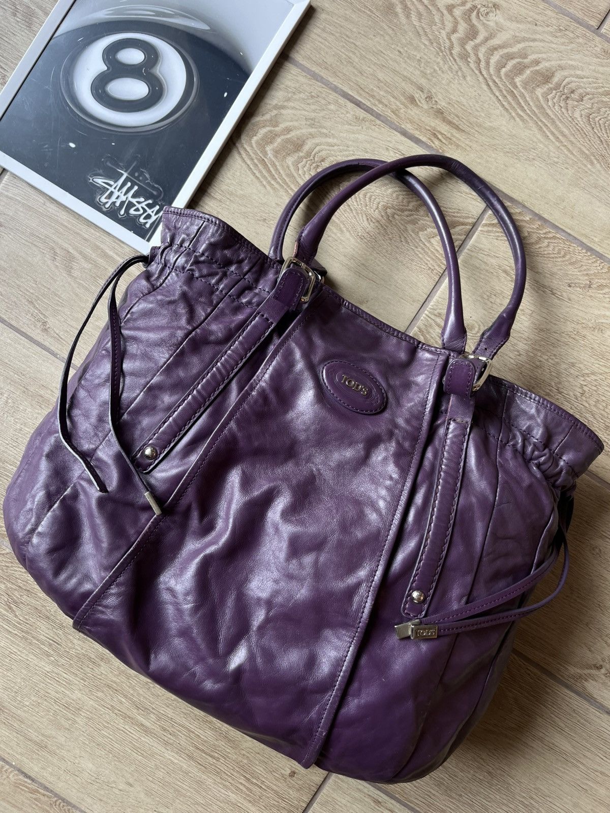 Authentic Tod’s G-Line Tote Bag Full Leather Purple