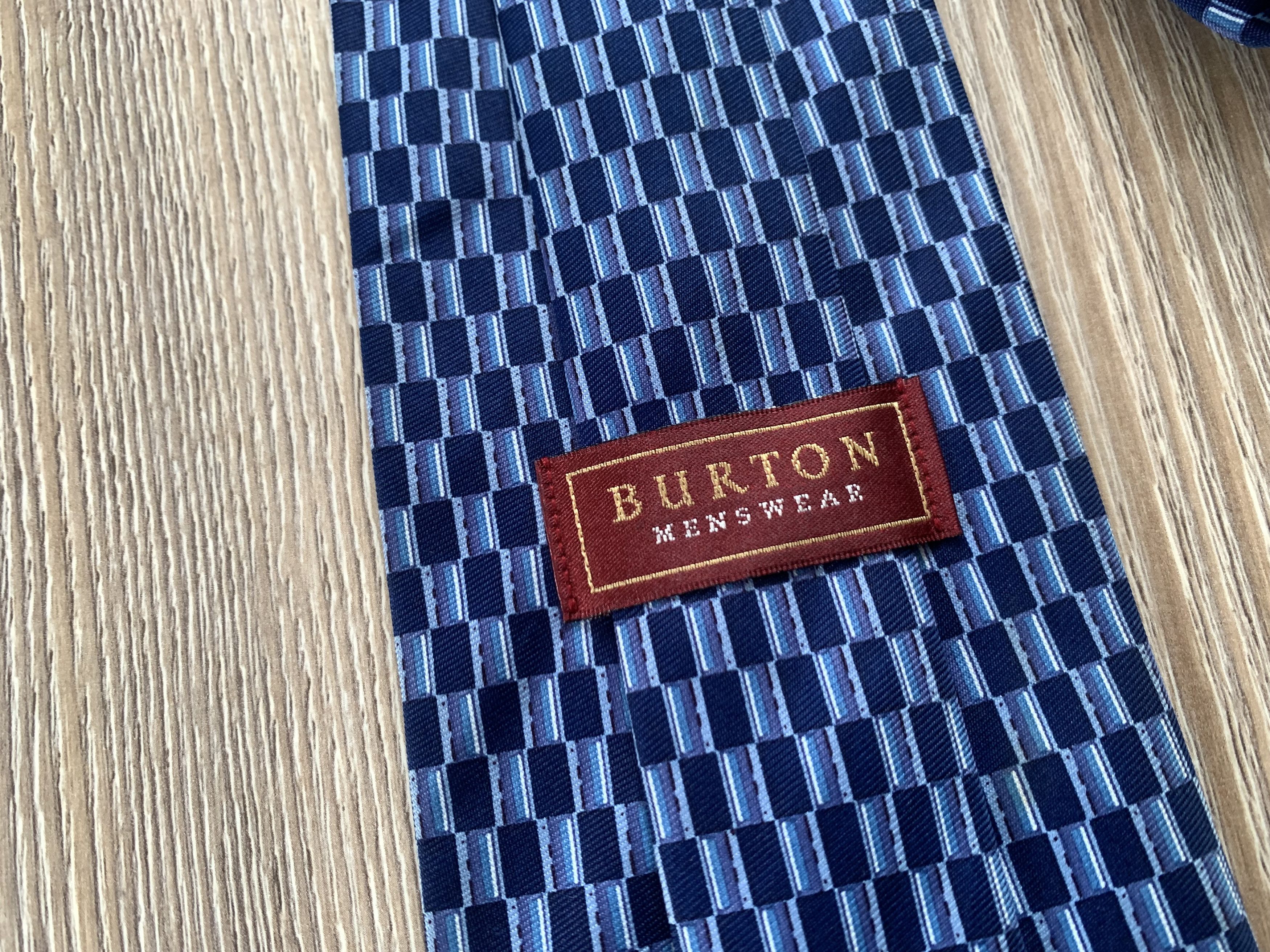 Burton Burton Blue Patterned Tie Size ONE SIZE - 6 Thumbnail
