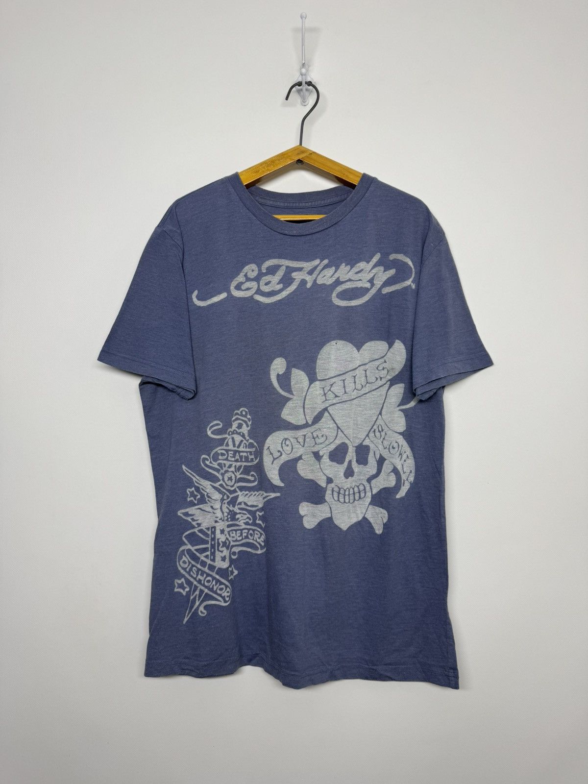 Ed Hardy Vintage Y2k Rare Ed Hardy T-Shirt 00’s Size US M / EU 48-50 / 2 - 2 Thumbnail