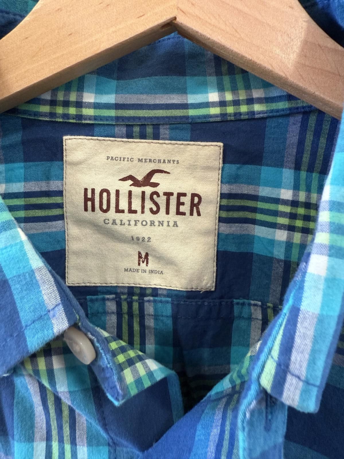 Hollister Hollister Blue Plaid Long Sleeve Shirt - Size M Size US M / EU 48-50 / 2 - 2 Thumbnail