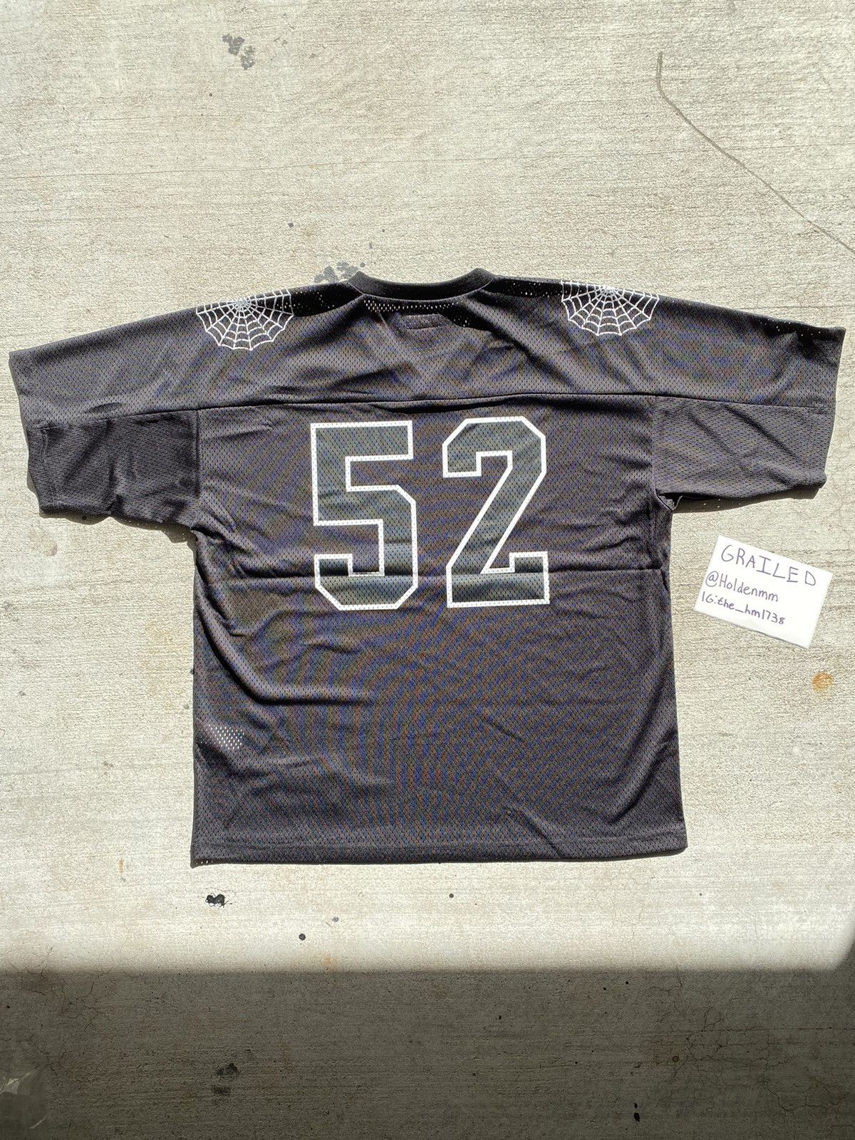 Supreme Large / L Supreme Spiderweb Football Jersey Black