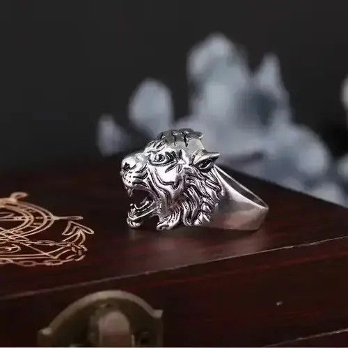Other Vintage Tiger Ring Men's Exquisite Animal Jewelry Size ONE SIZE - 3 Thumbnail